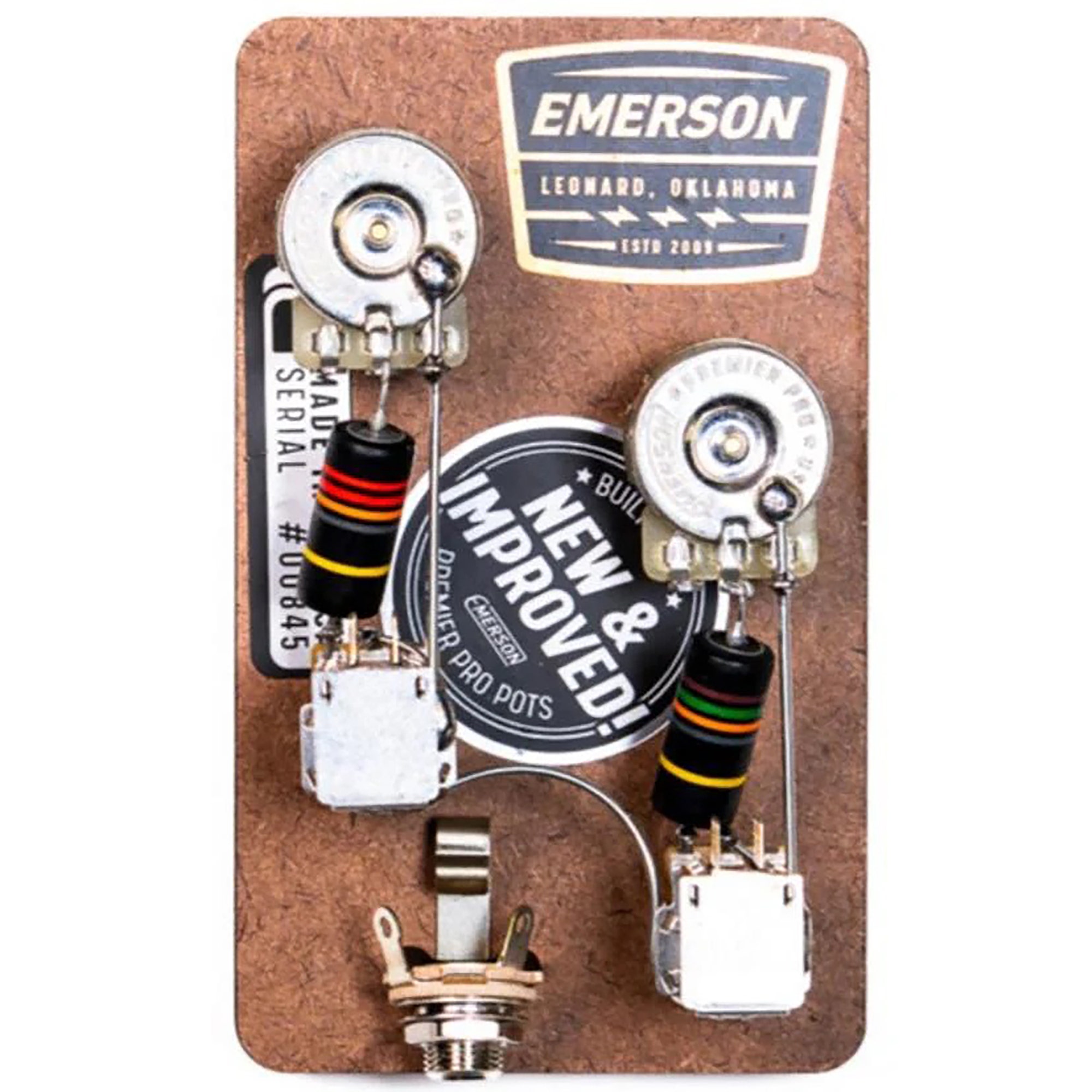 Emerson Les Paul Prewired Kit Long Shaft Push Pull
