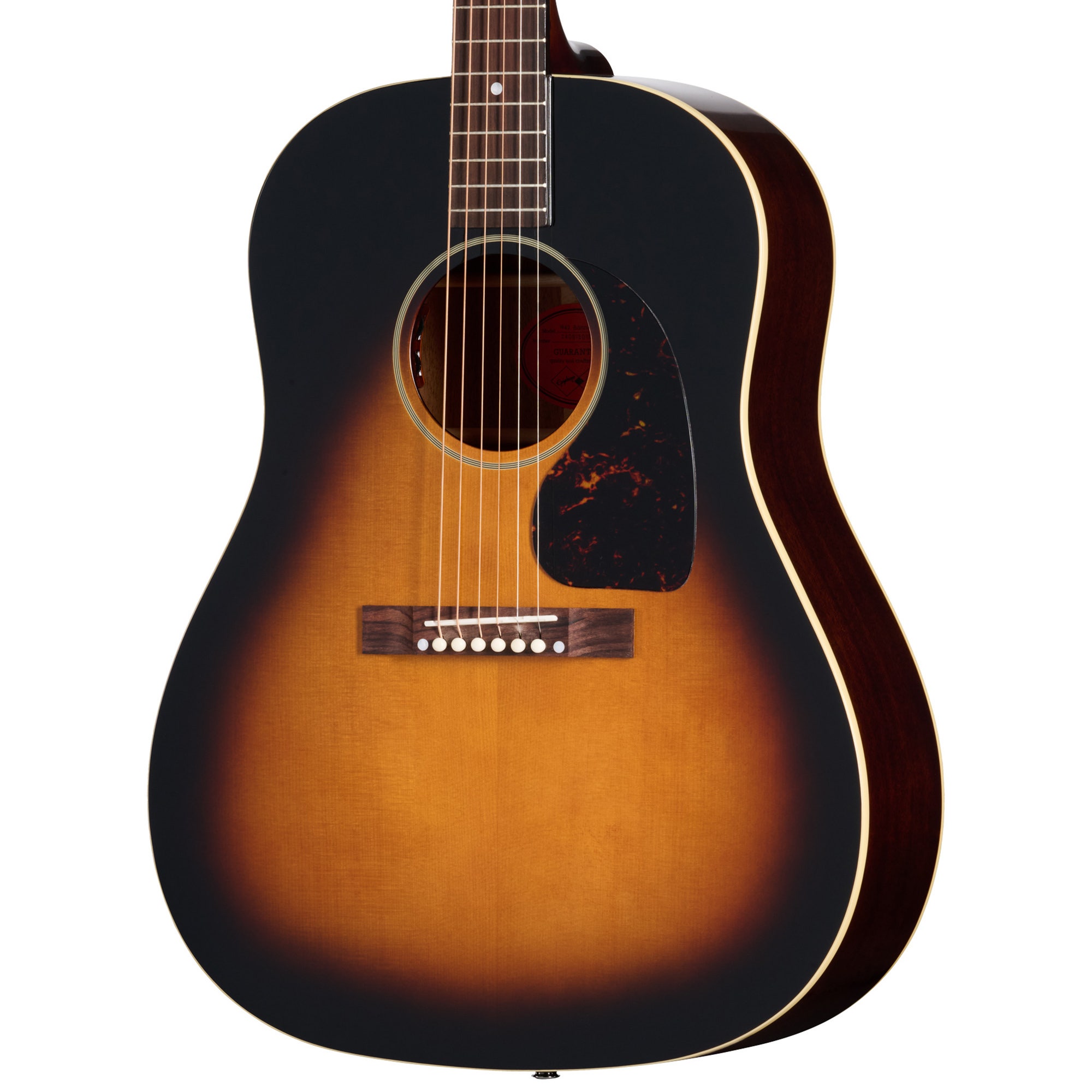 Epiphone 1942 Banner J-45 A/E Guitar with Case Vintage Sunburst
