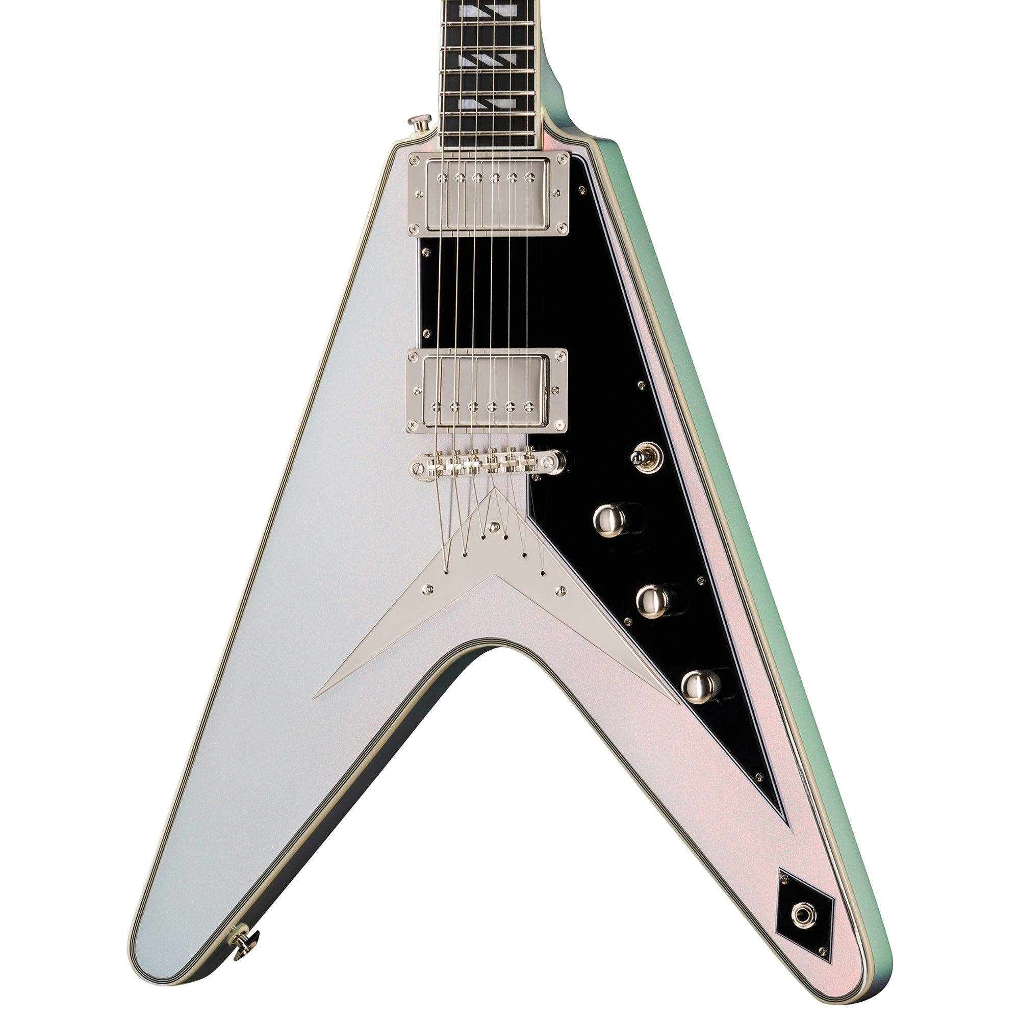 Epiphone Futura Flying V Custom Guitar with Bag Quicksilver Shift