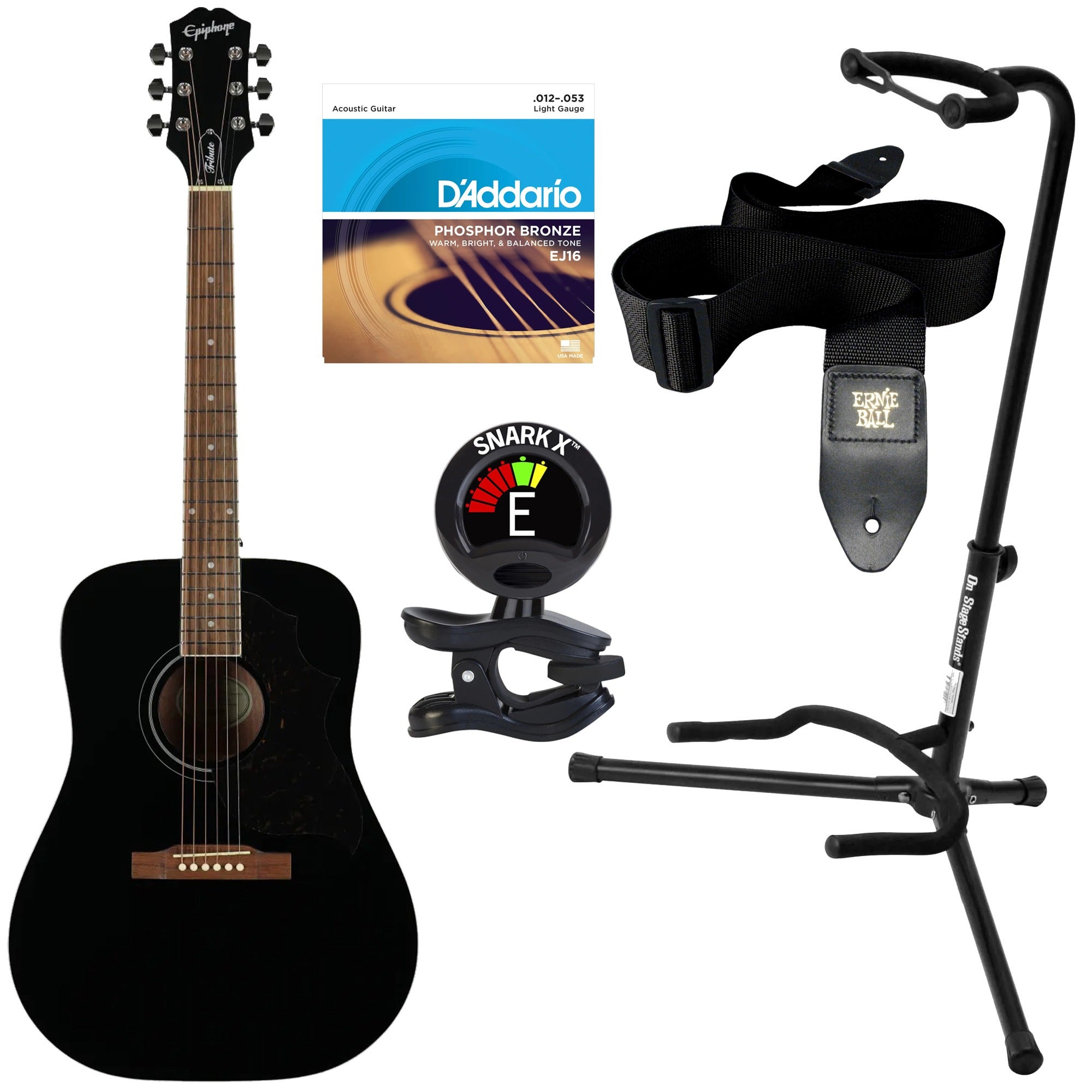 Epiphone Hummingbird Tribute Acoustic Guitar Pack Black