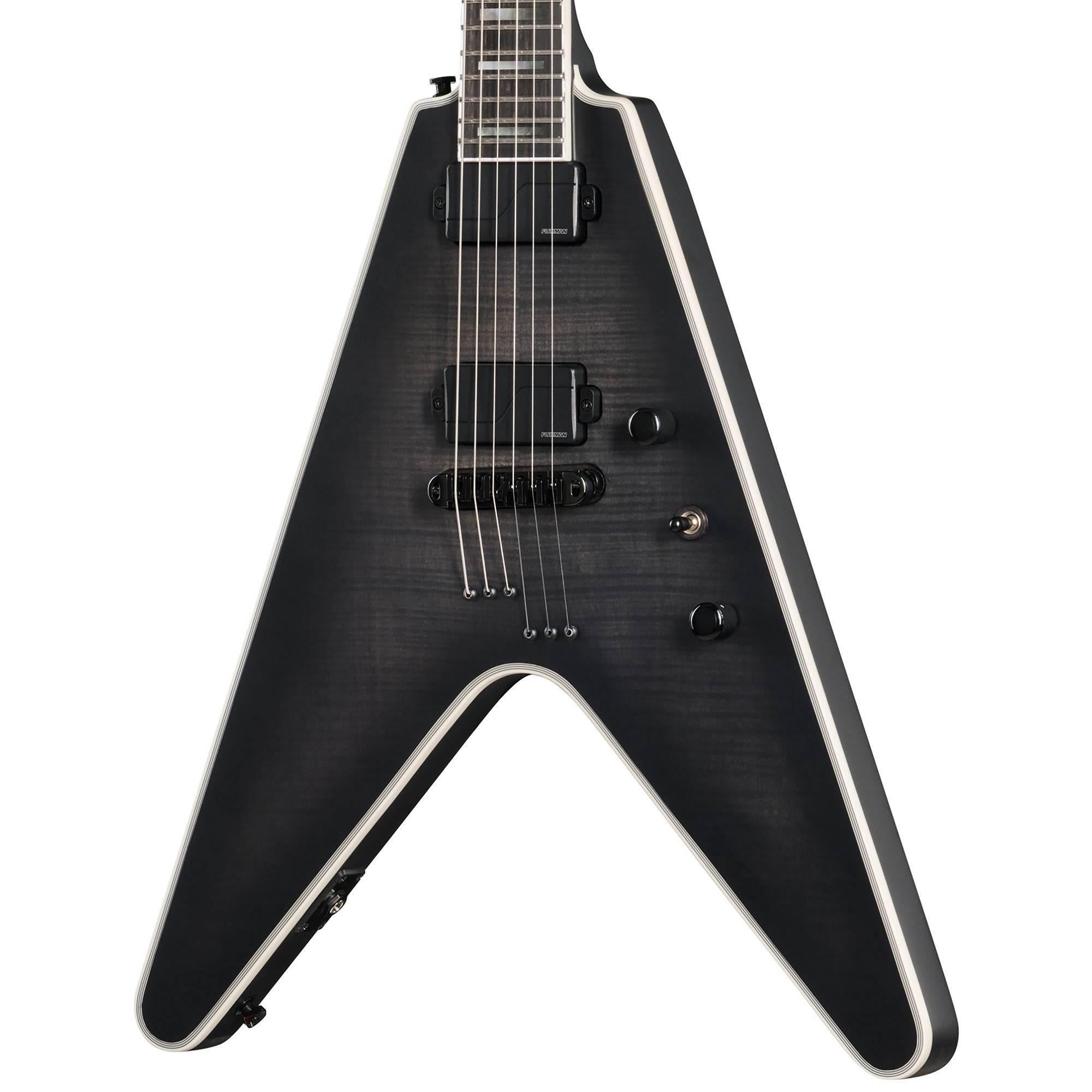 Epiphone Flying V Prophecy Guitar with Soft Case Obsidian Storm Satin
