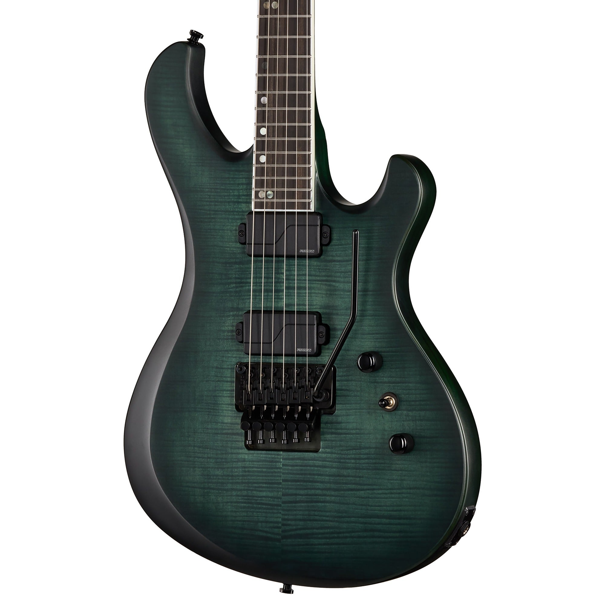 Epiphone Victory Prophecy Guitar with Floyd Rose Aqua Smoke Satin with Soft Case