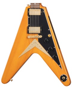 Epiphone 1958 Korina Black Pickguard Flying V Guitar with Case