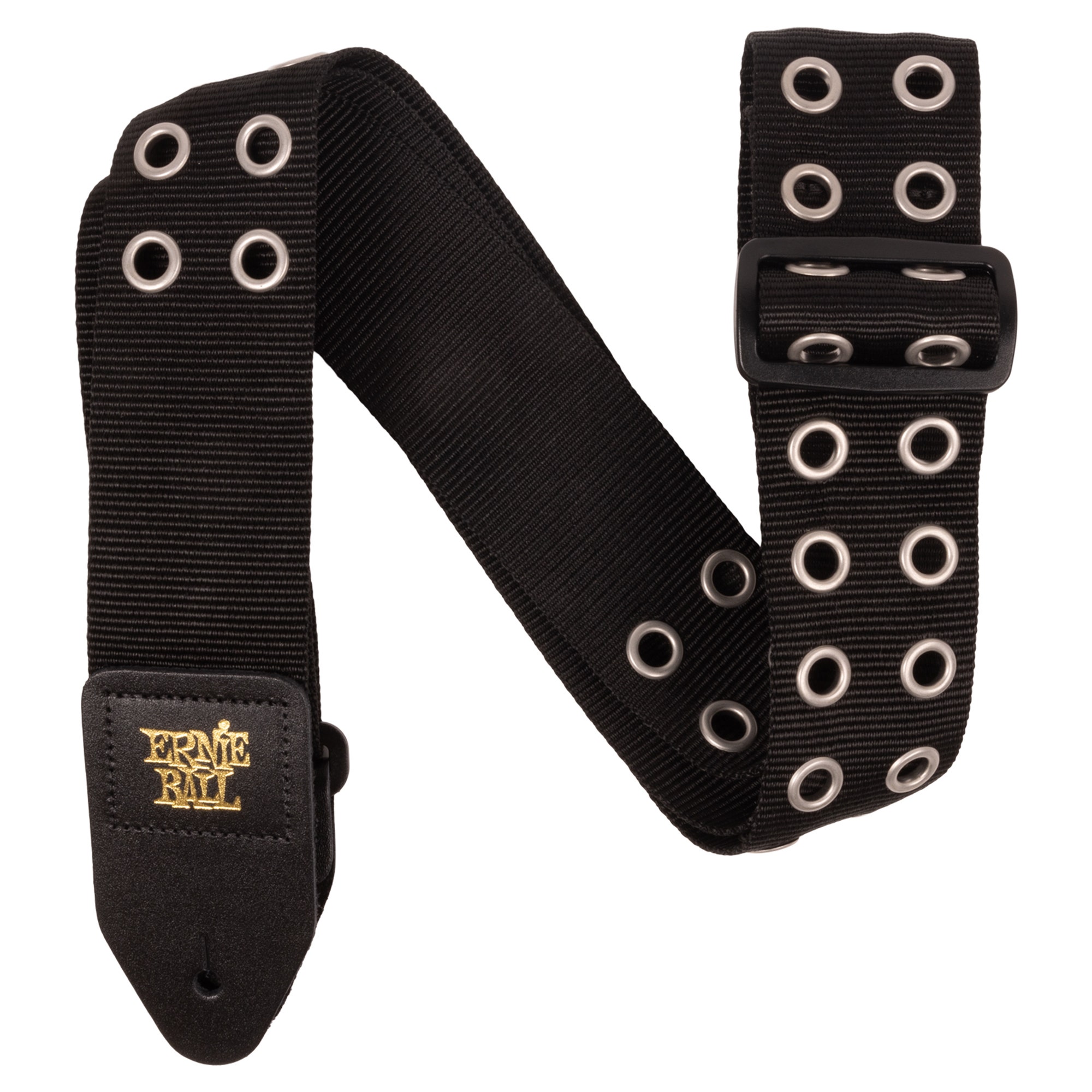 Ernie Ball P05397 Guitar Strap Hole Lotta Metal Silver