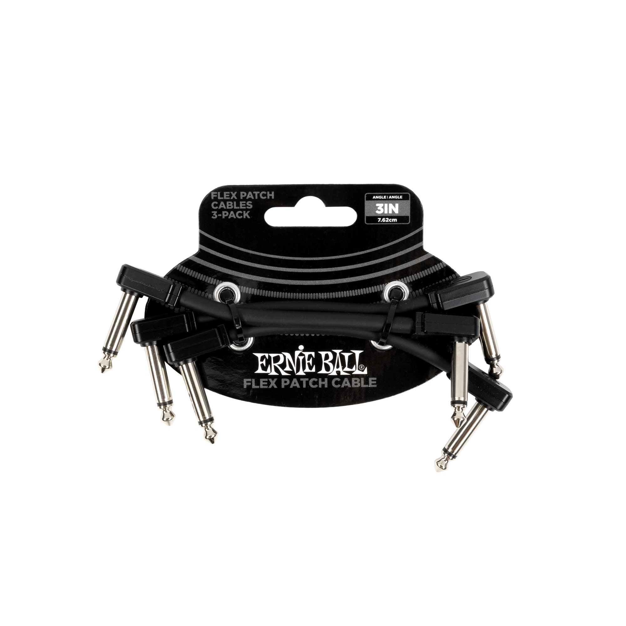 Ernie Ball Flex Patch Cable Blue 3 Pack 3 Inch