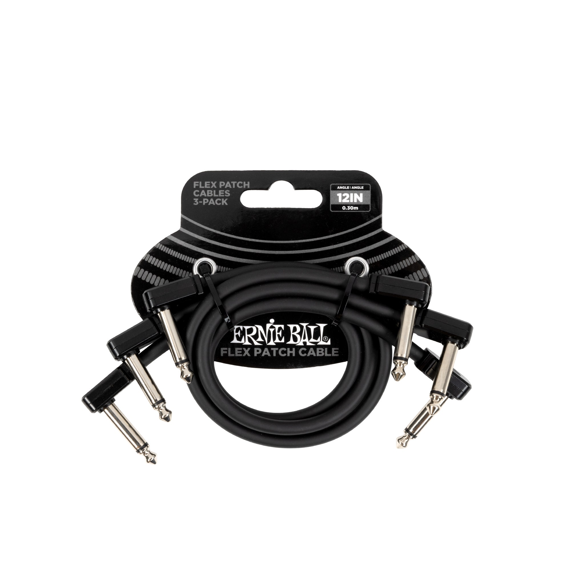 Ernie Ball Flex Patch Cable 3 Pack 1 Foot