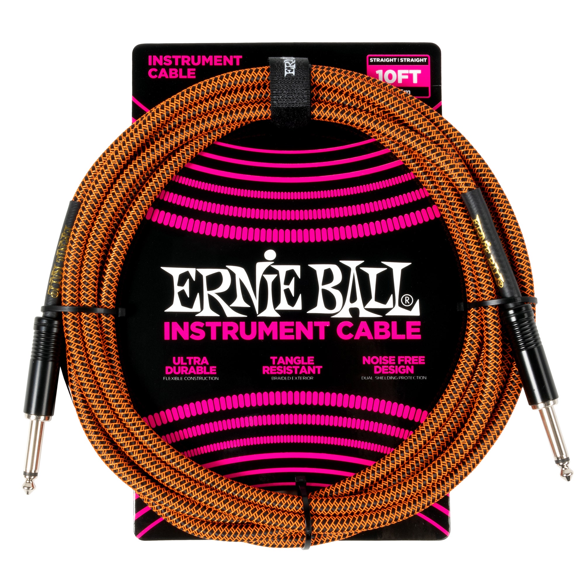 Ernie Ball P06468 Braided Instrument Cable Pumpkin Pie