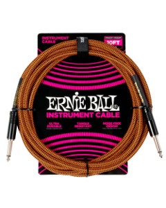 Ernie Ball P06468 Braided Instrument Cable Pumpkin Pie
