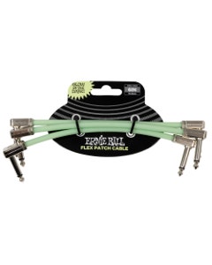 Ernie Ball P06475 Glow-in-the-Dark Flex Patch Cables 6 Inch 3 Pak