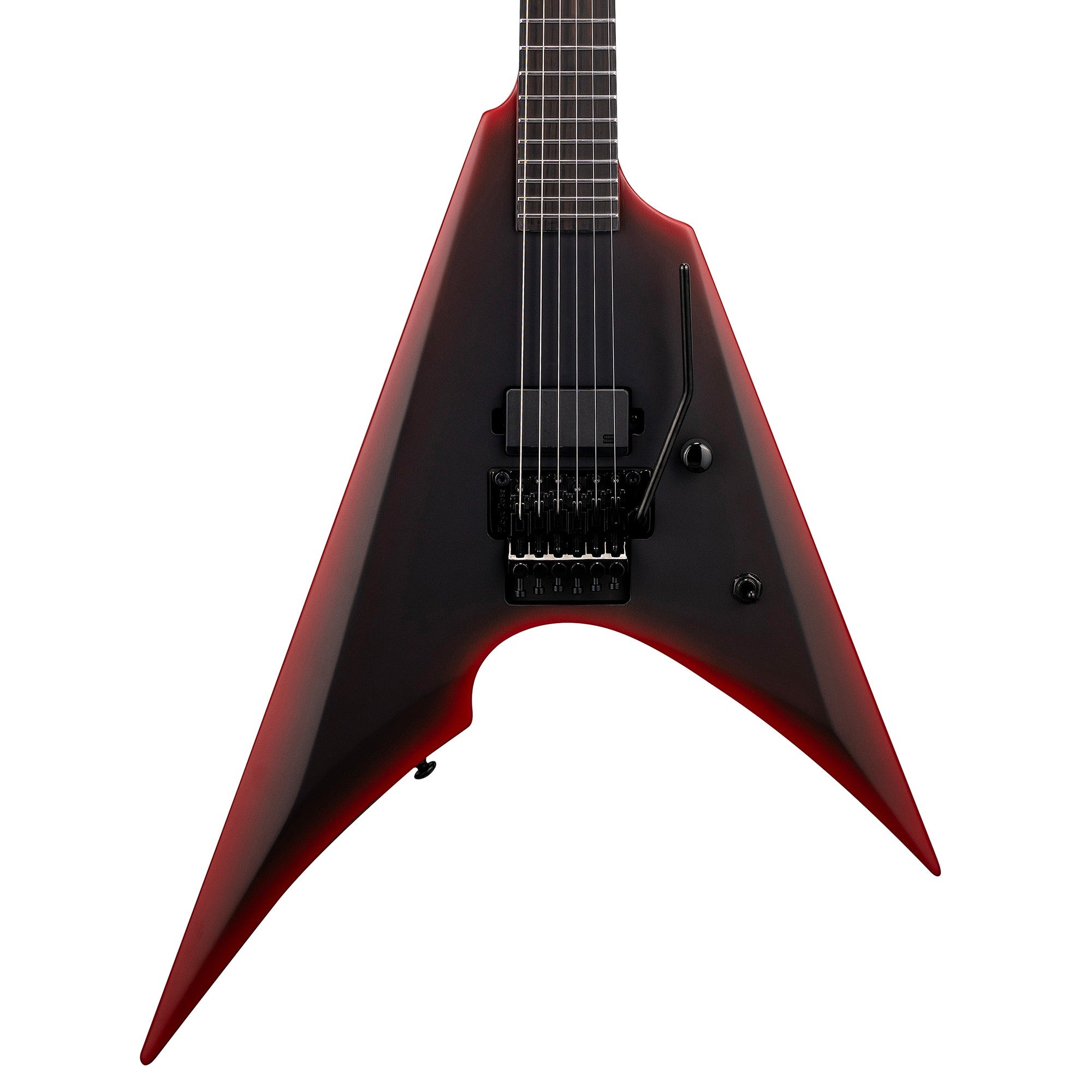 ESP LTD Arrow Black Metal Electric Guitar Black Red Burst Satin