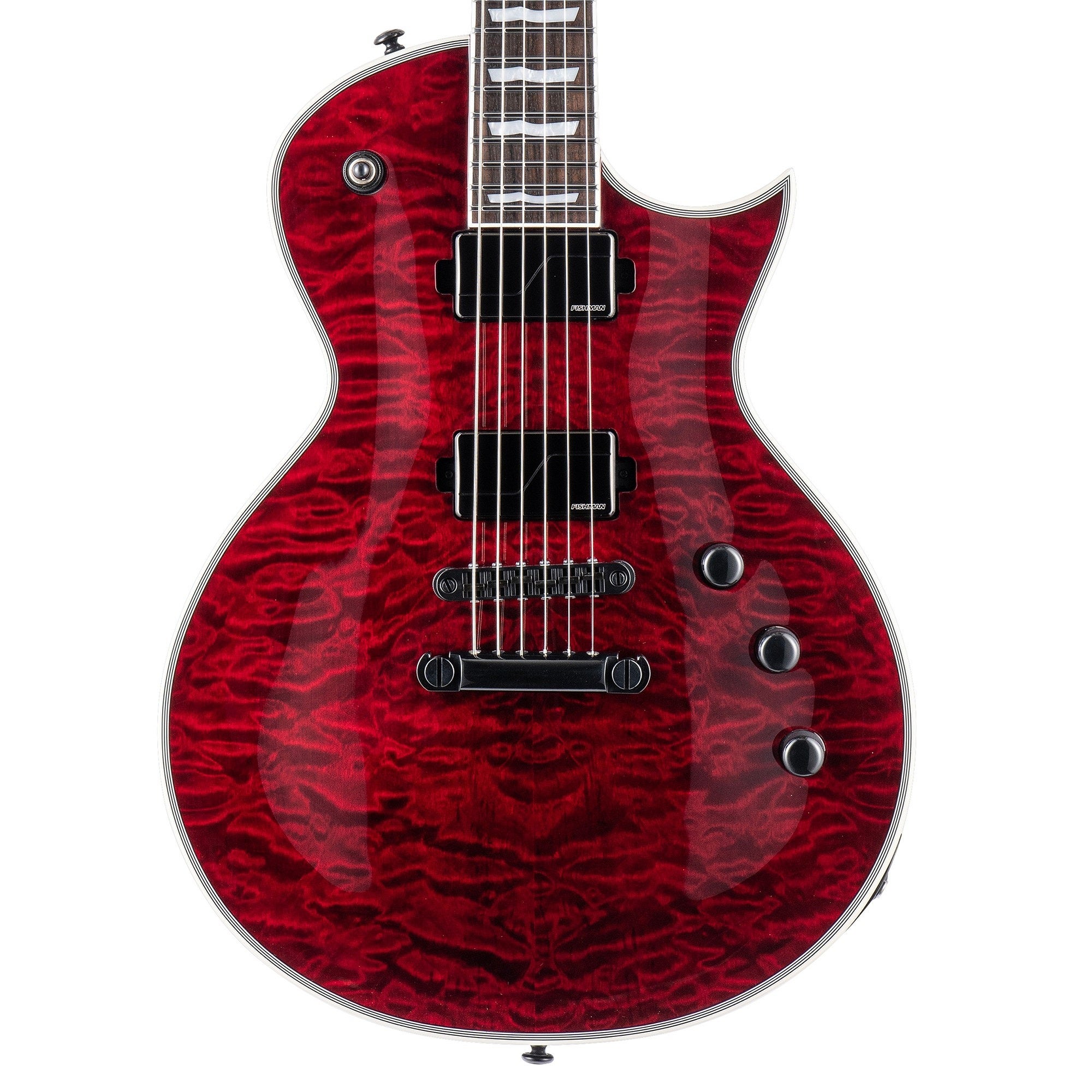 ESP LTD Deluxe EC-1000QM Electric Guitar See Thru Black Cherry