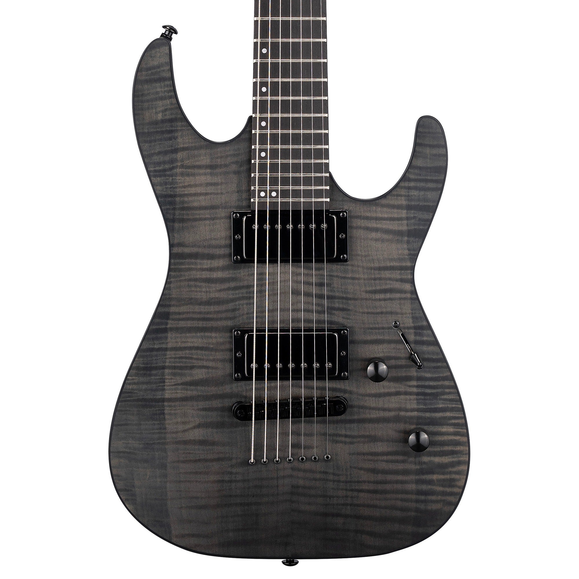 ESP LTD M-207DX Baritone Guitar See Thru Black Satin