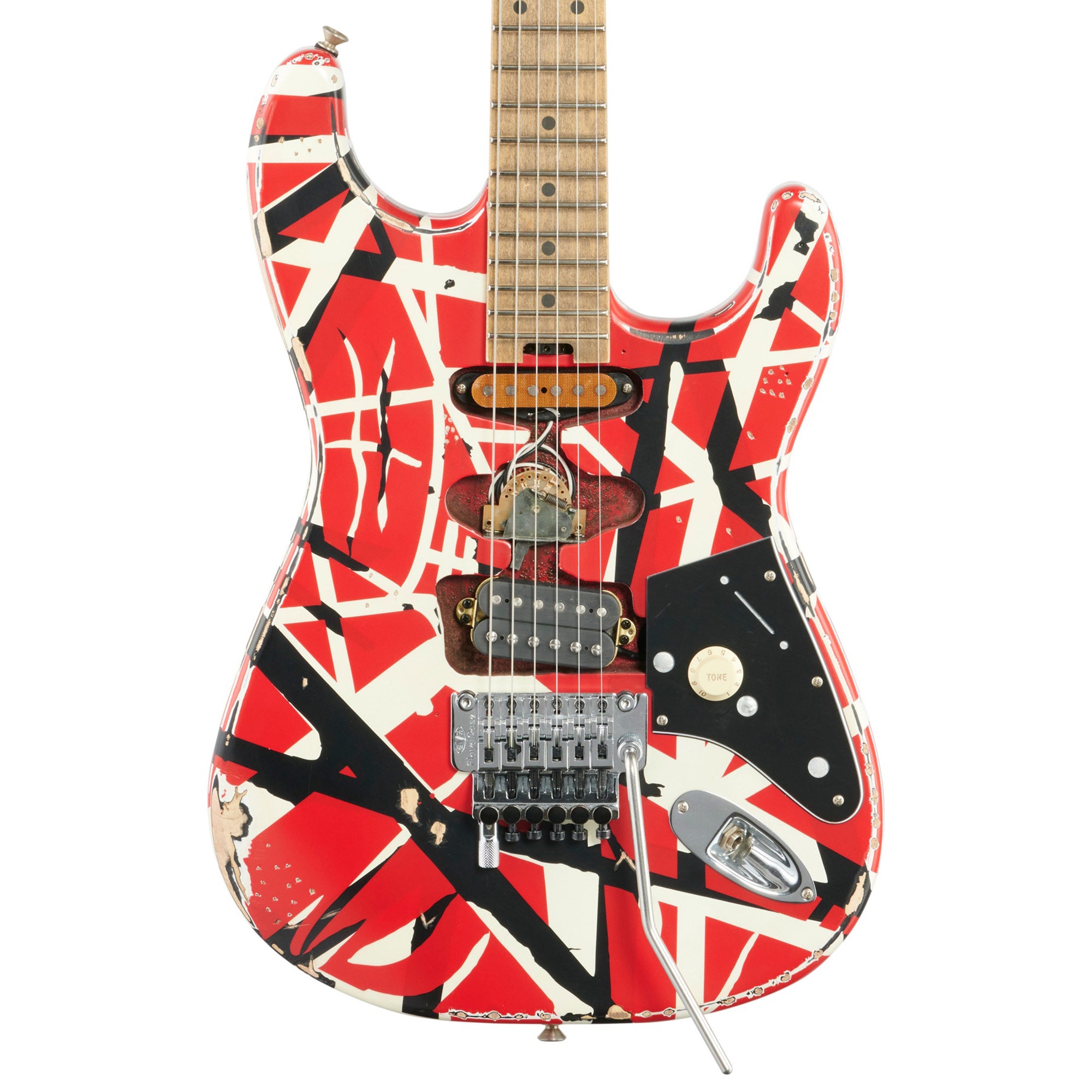 EVH Striped Series Frankie Red White Black Relic | American 