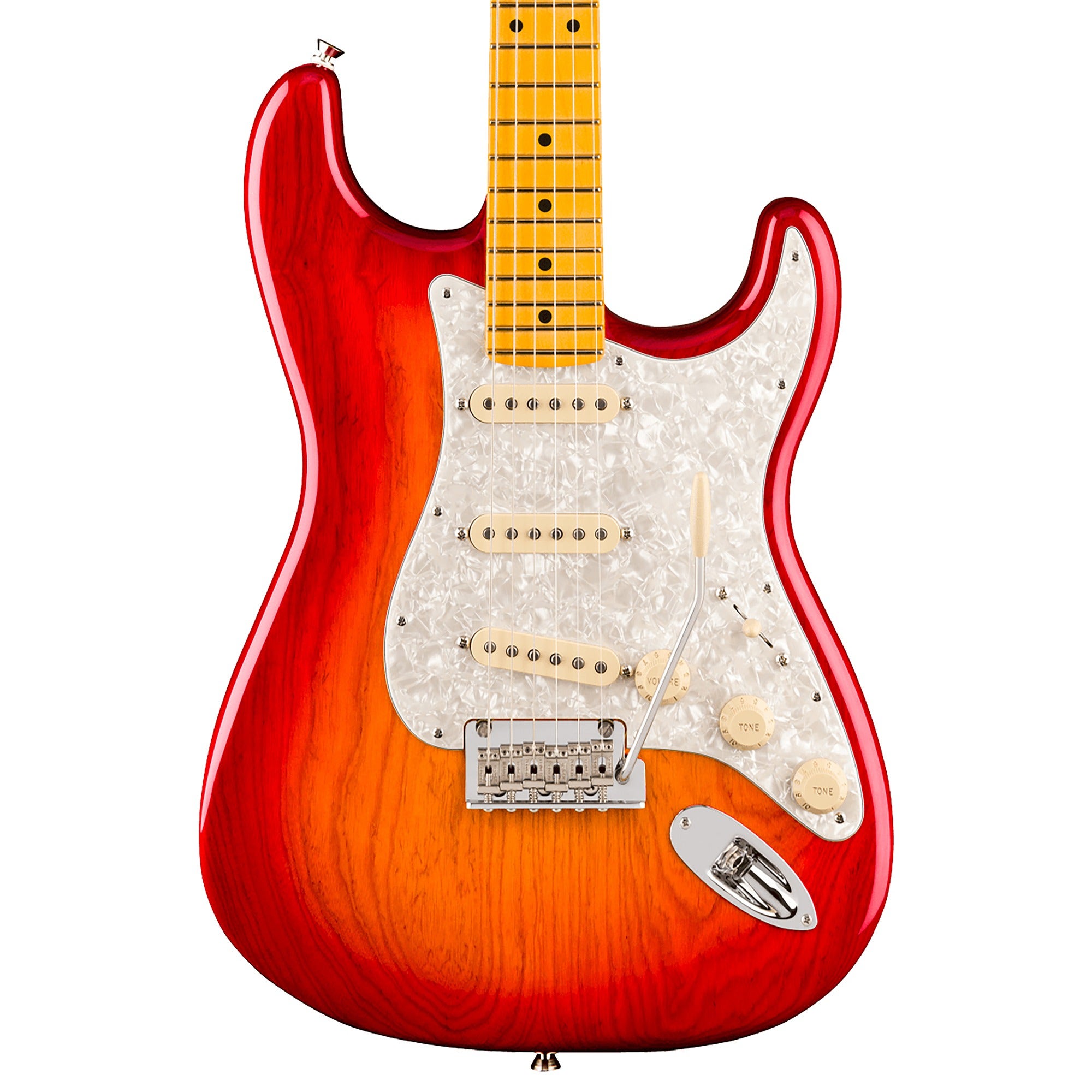 Fender American Professional Stratocaster Maple Guitar with Case Aged Cherry Burst