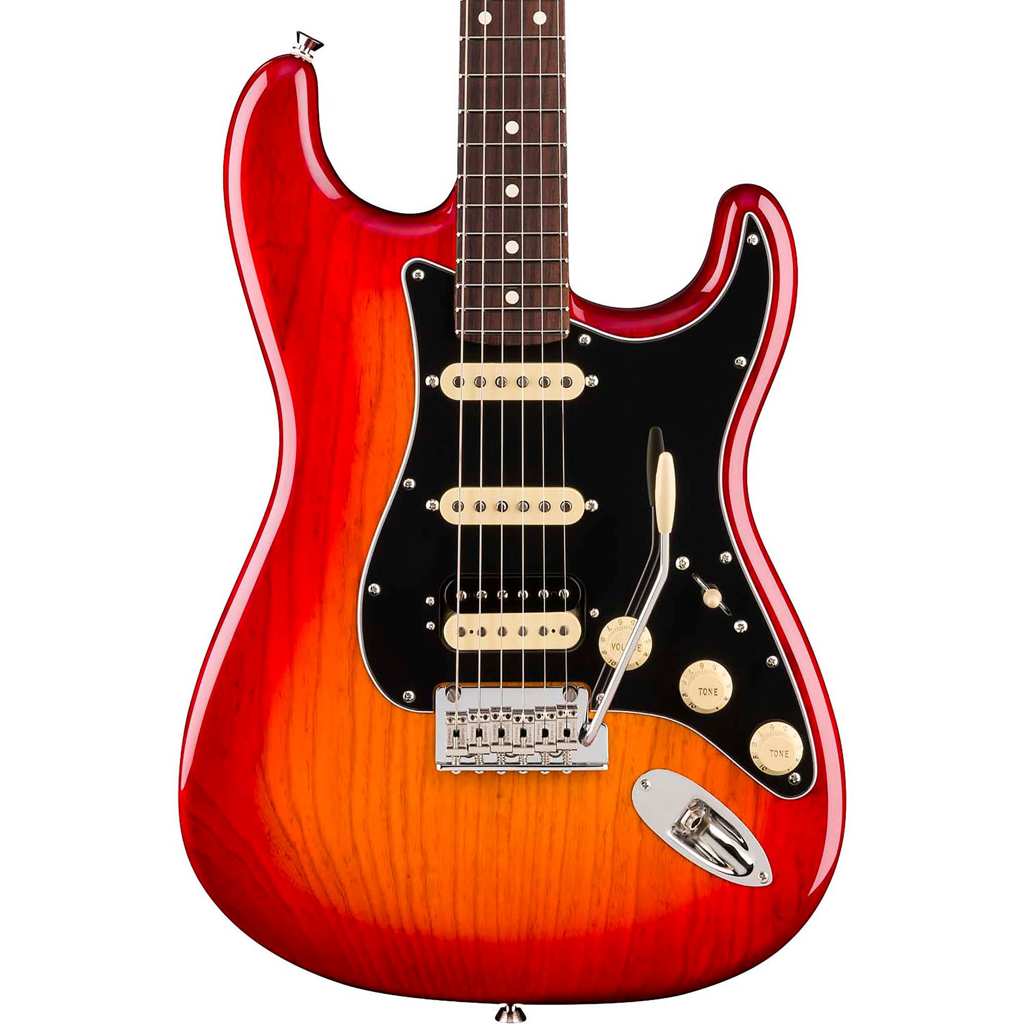 Fender American Professional Stratocaster HSS Rosewood Guitar with Case Aged Cherry Burst