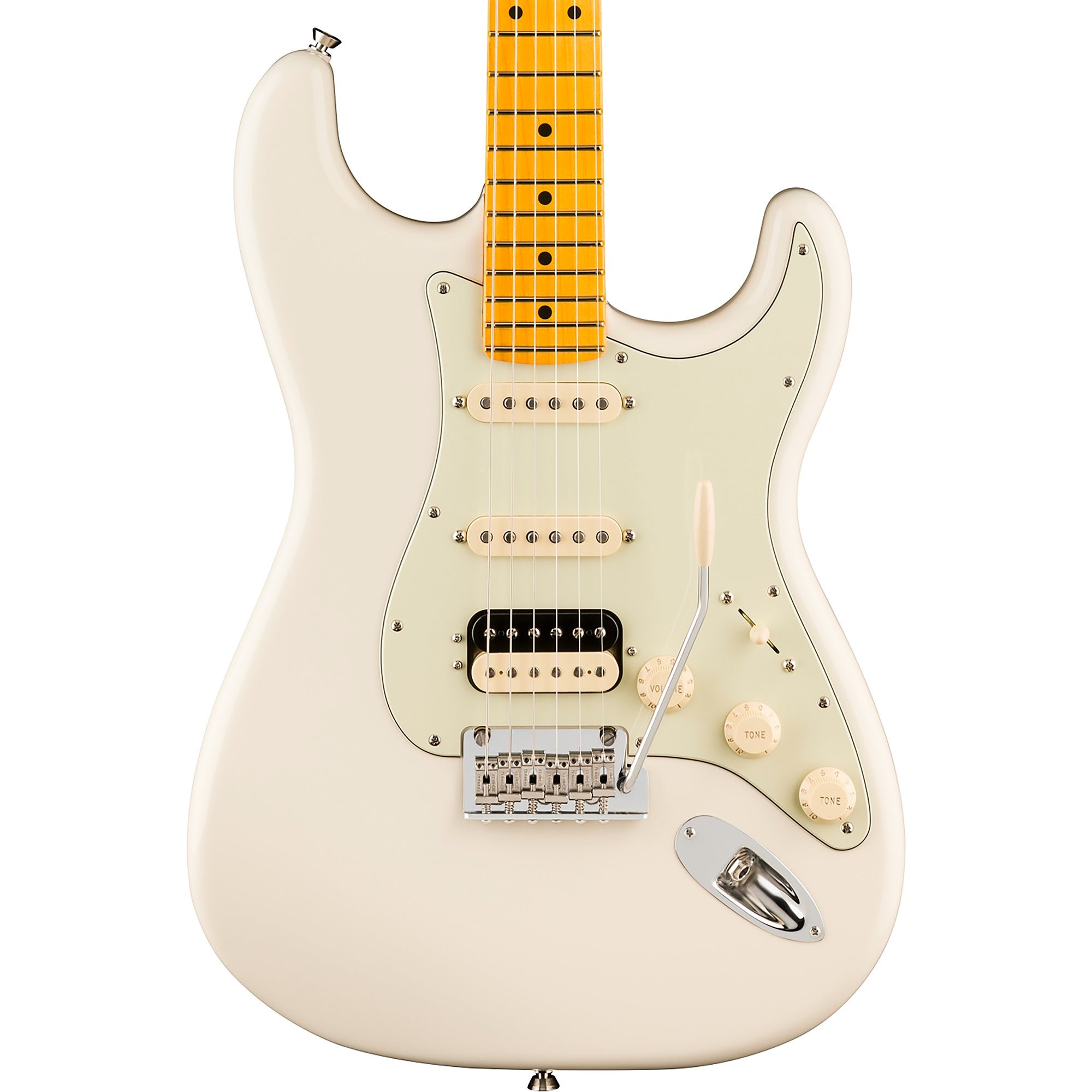 Fender American Professional Stratocaster HSS Maple Guitar with Case Olympic White