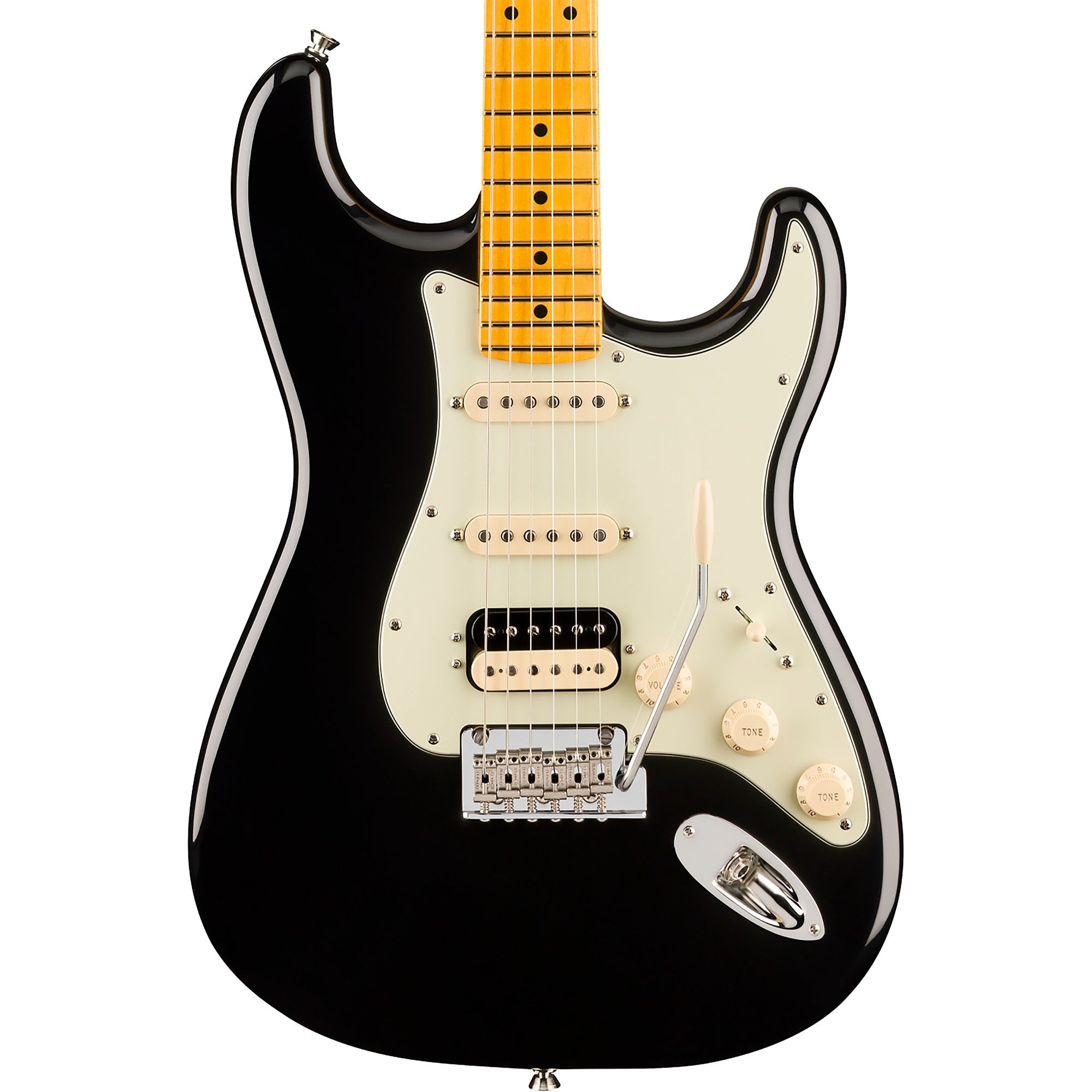 Fender American Professional Stratocaster HSS Maple Guitar with Case Black