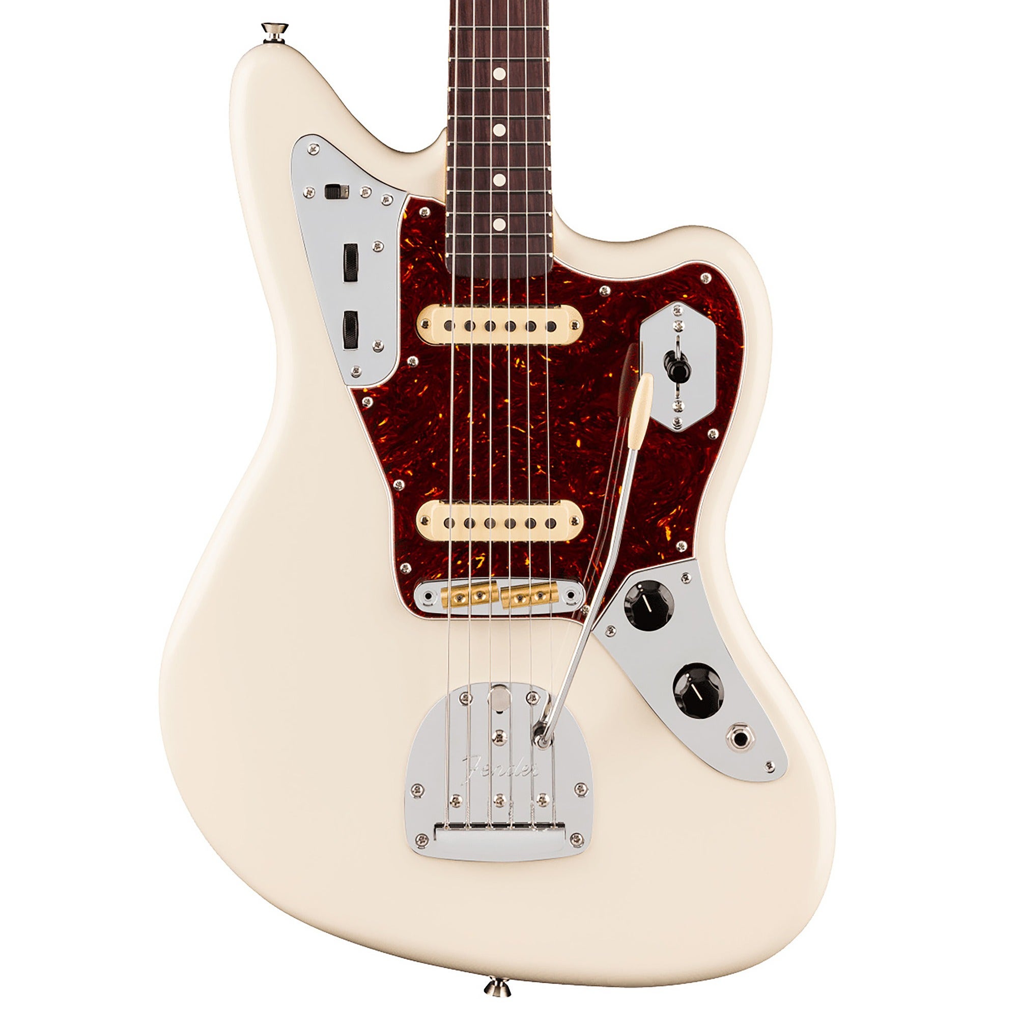 Fender American Professional Jaguar Rosewood Guitar with Case Olympic White