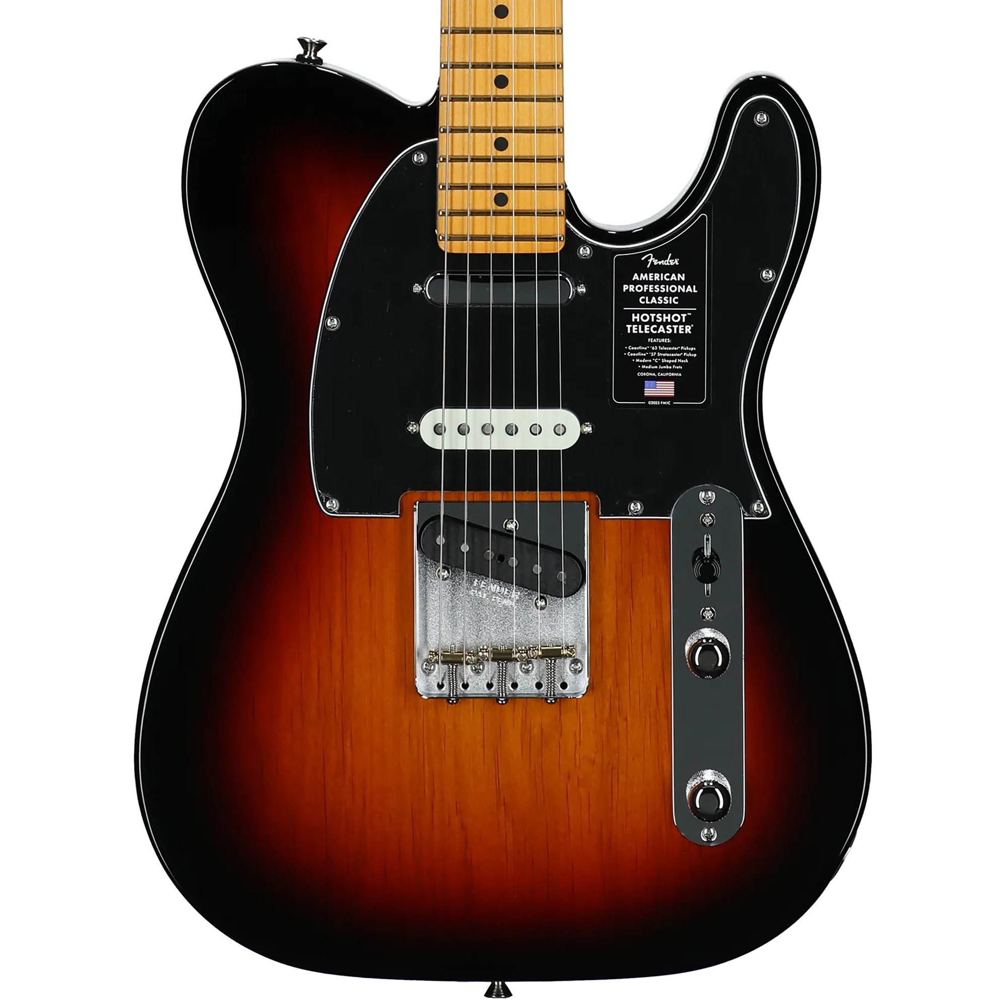 Fender American Professional Classic Hotshot Telecaster Maple Guitar with Bag 3-Color Sunburst