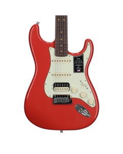 Fender American Ultra Luxe Vintage 60s Stratocaster HSS Guitar with Case Fiesta Red