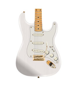 Fender LE American Vintage 1957 Stratocaster Maple Fingerboard Guitar with Case White Blonde