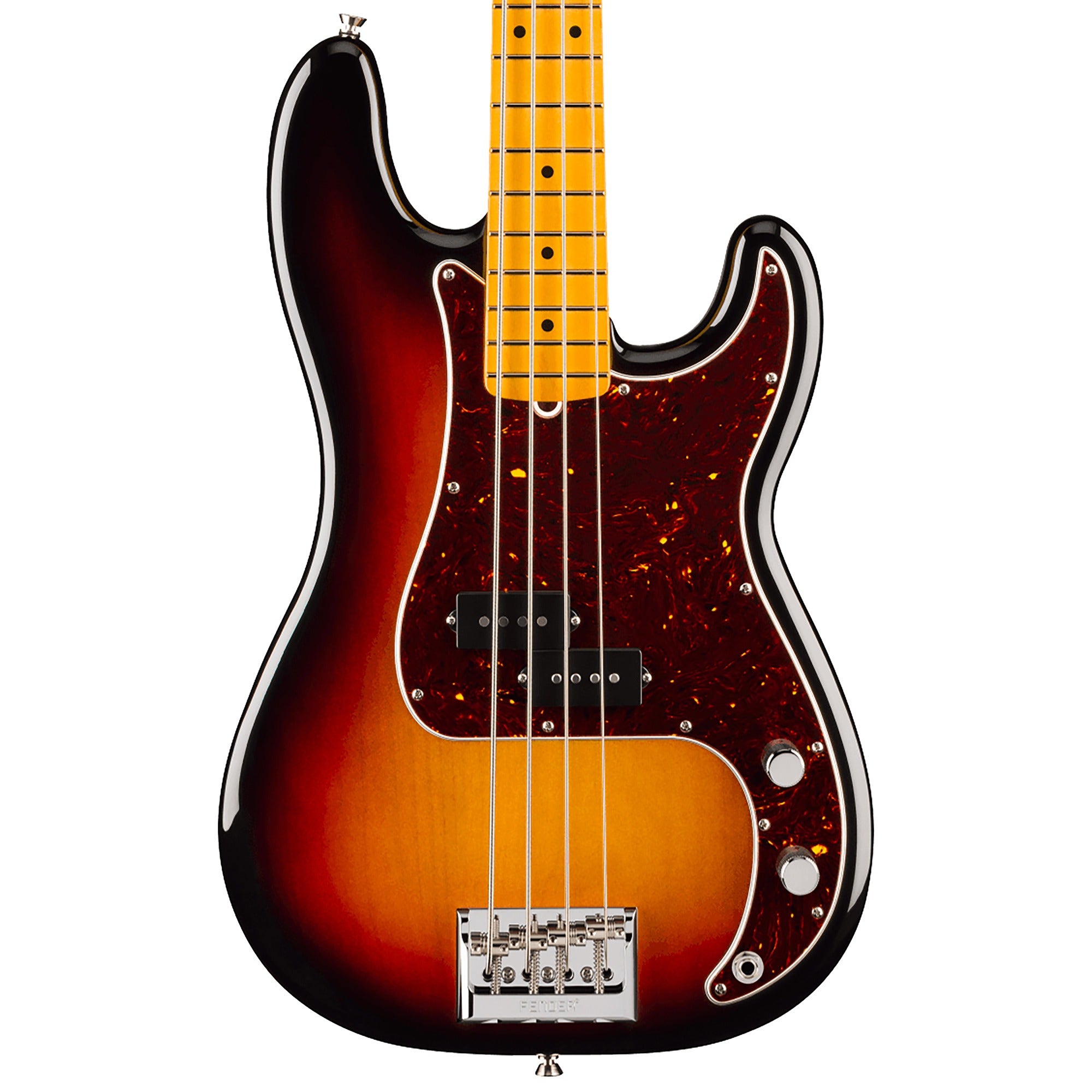 Fender American Professional Precision Bass Maple Guitar with Case 3-Color Sunburst