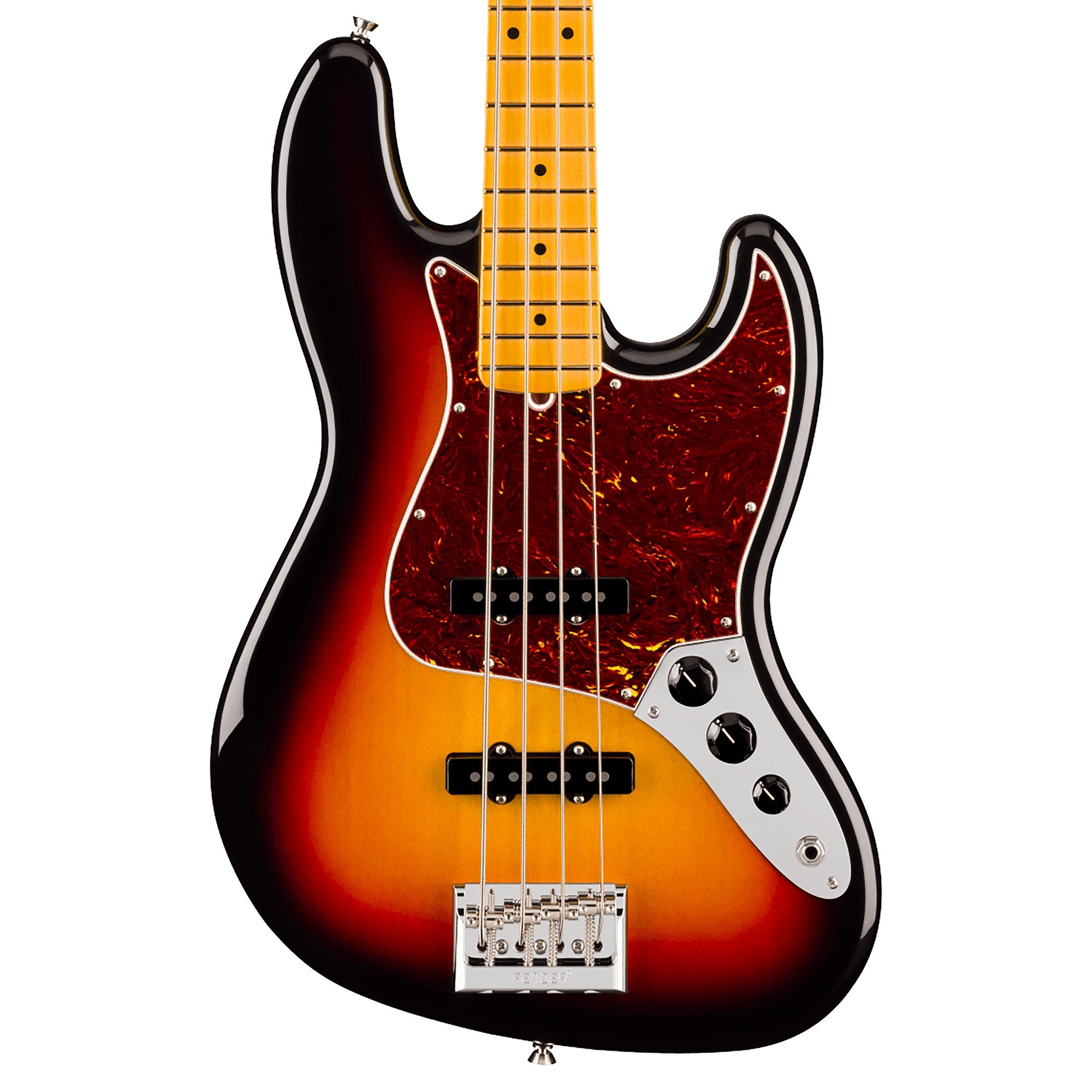 Fender American Professional Jazz Bass Maple Guitar with Case 3-Color Sunburst