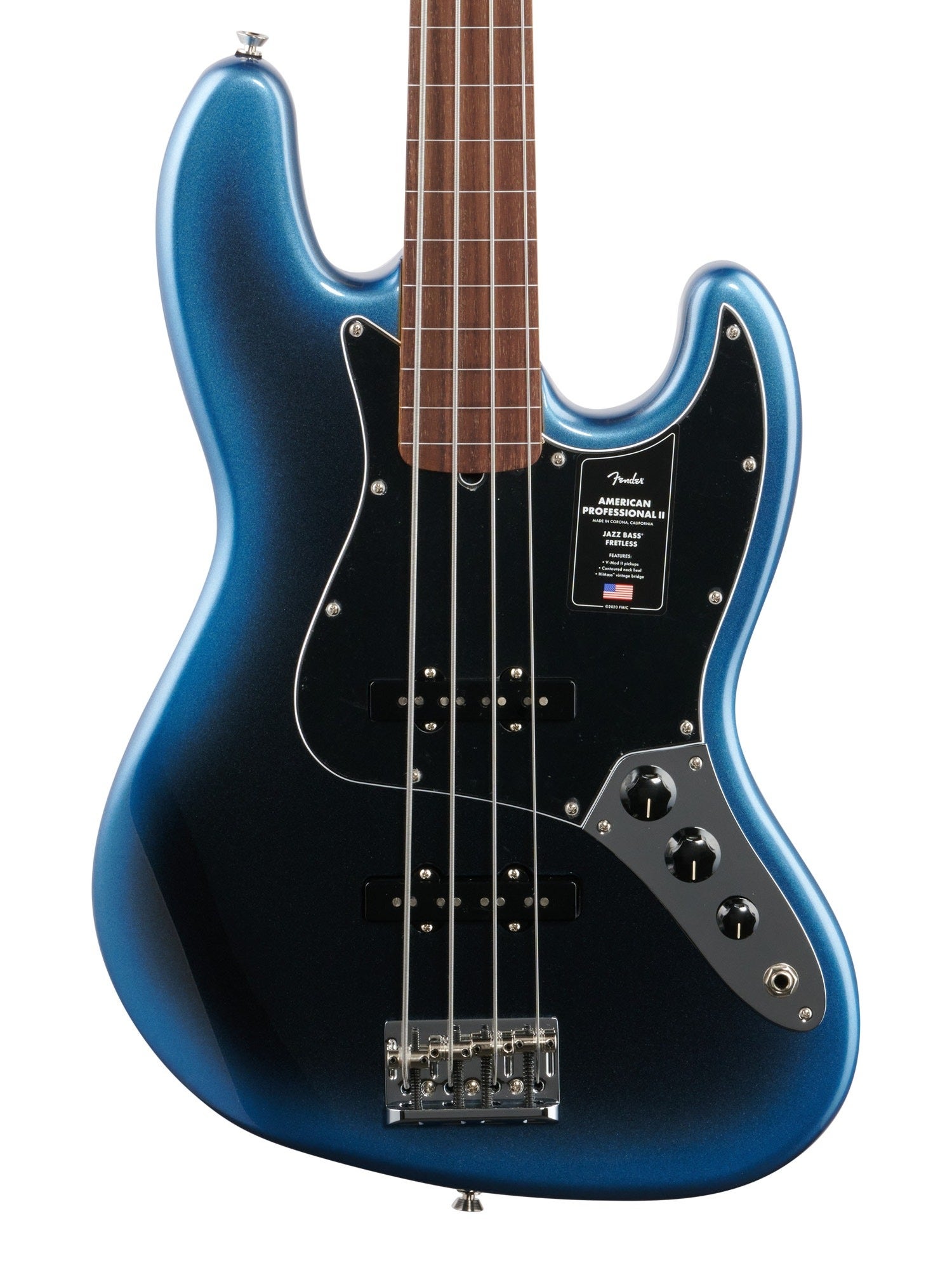 Fender American Pro II Jazz Bass Fretless Guitar with Case
