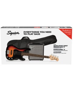 Squier Affinity Precision Bass PJ Bass Guitar Package with Rumble 15 Amplifier