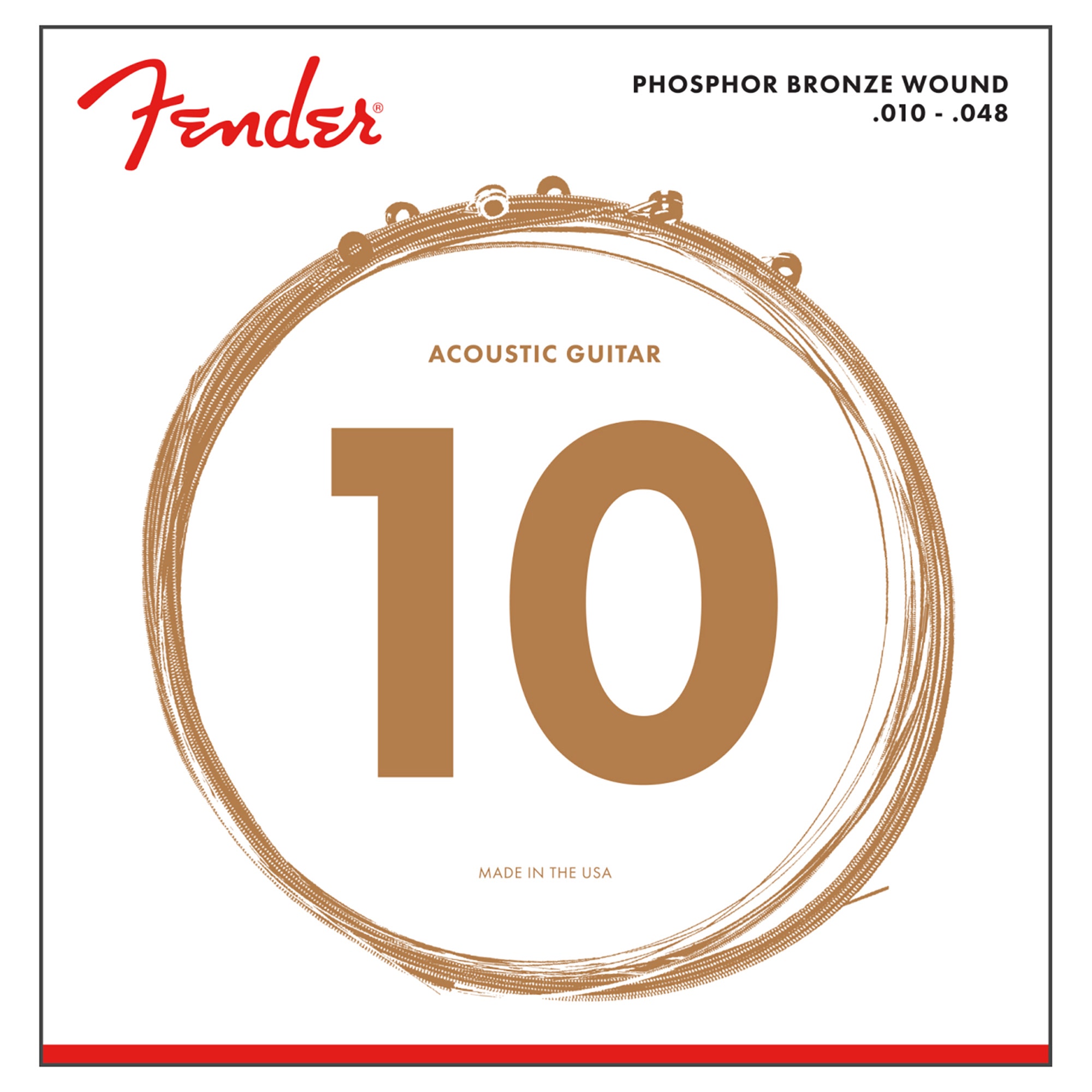 Fender 60XL Phosphor Bronze Acoustic Strings Extra Light 010-048