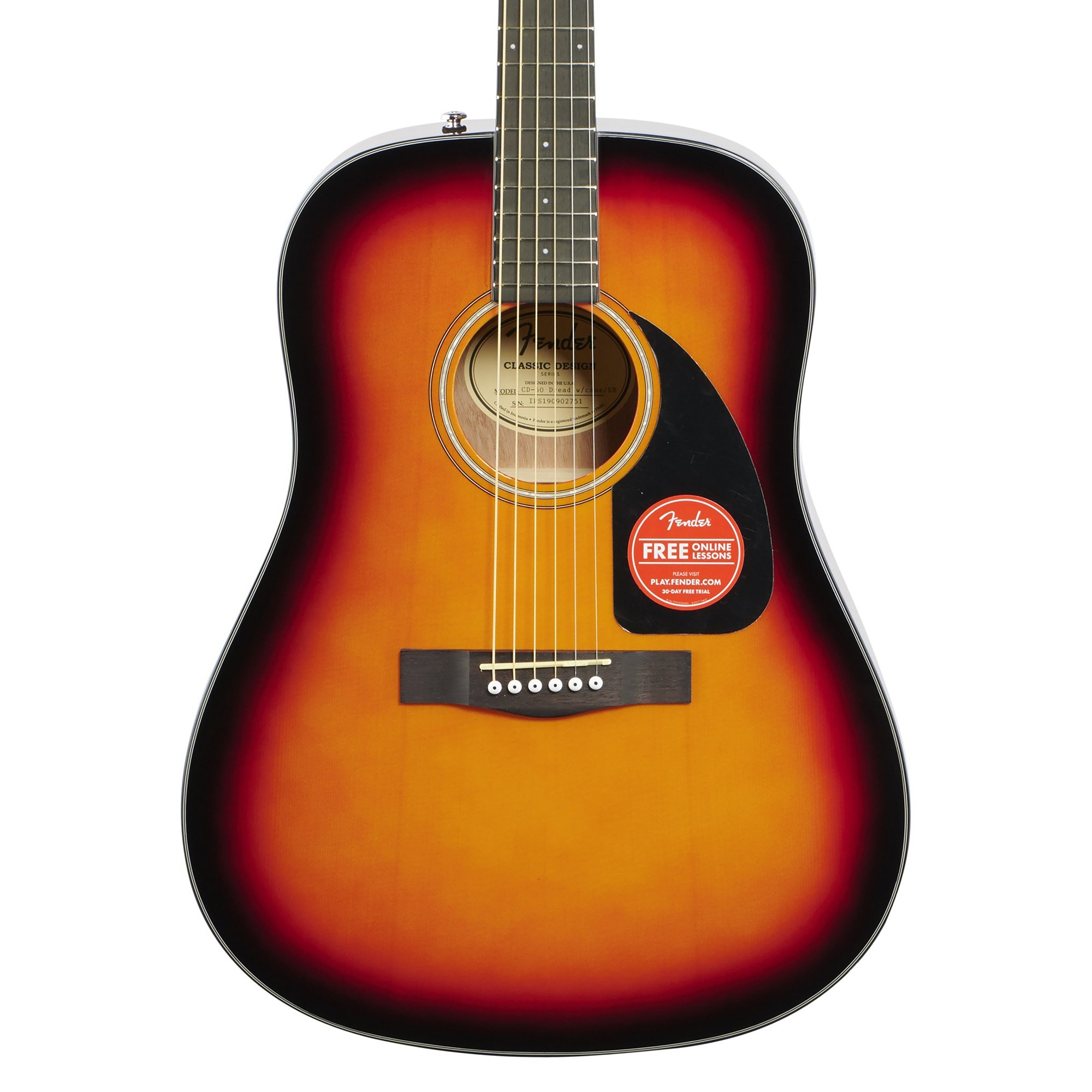 Fender CD-60 V3 Dreadnought Acoustic Guitar with Case