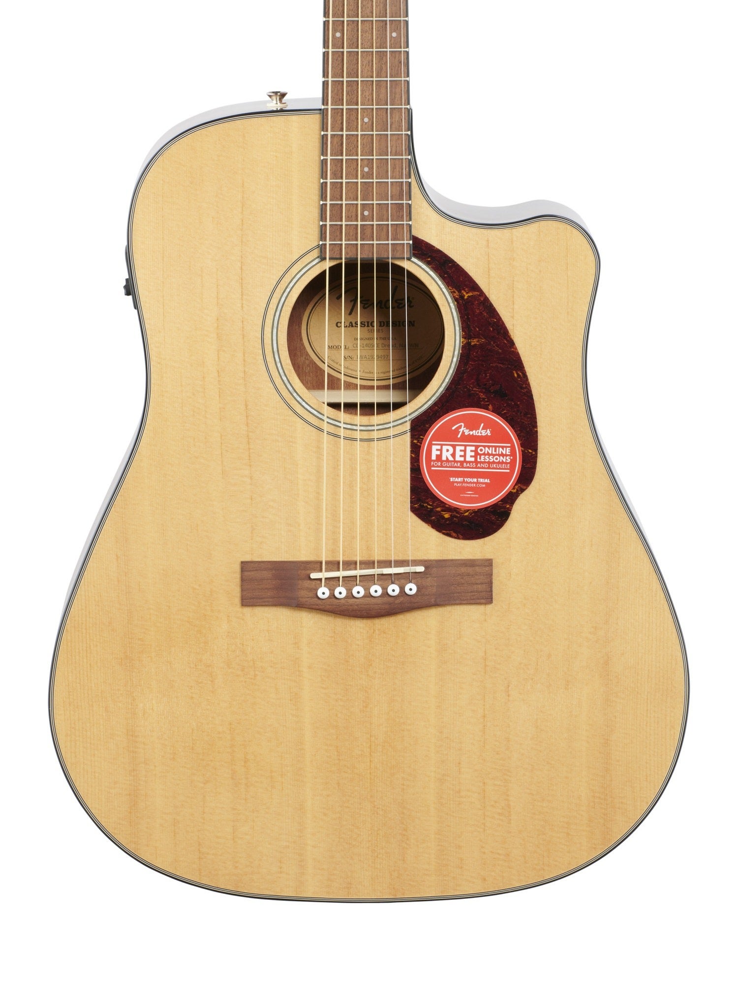 Fender CD140SCE Dreadnought Acoustic Electric Guitar with Case