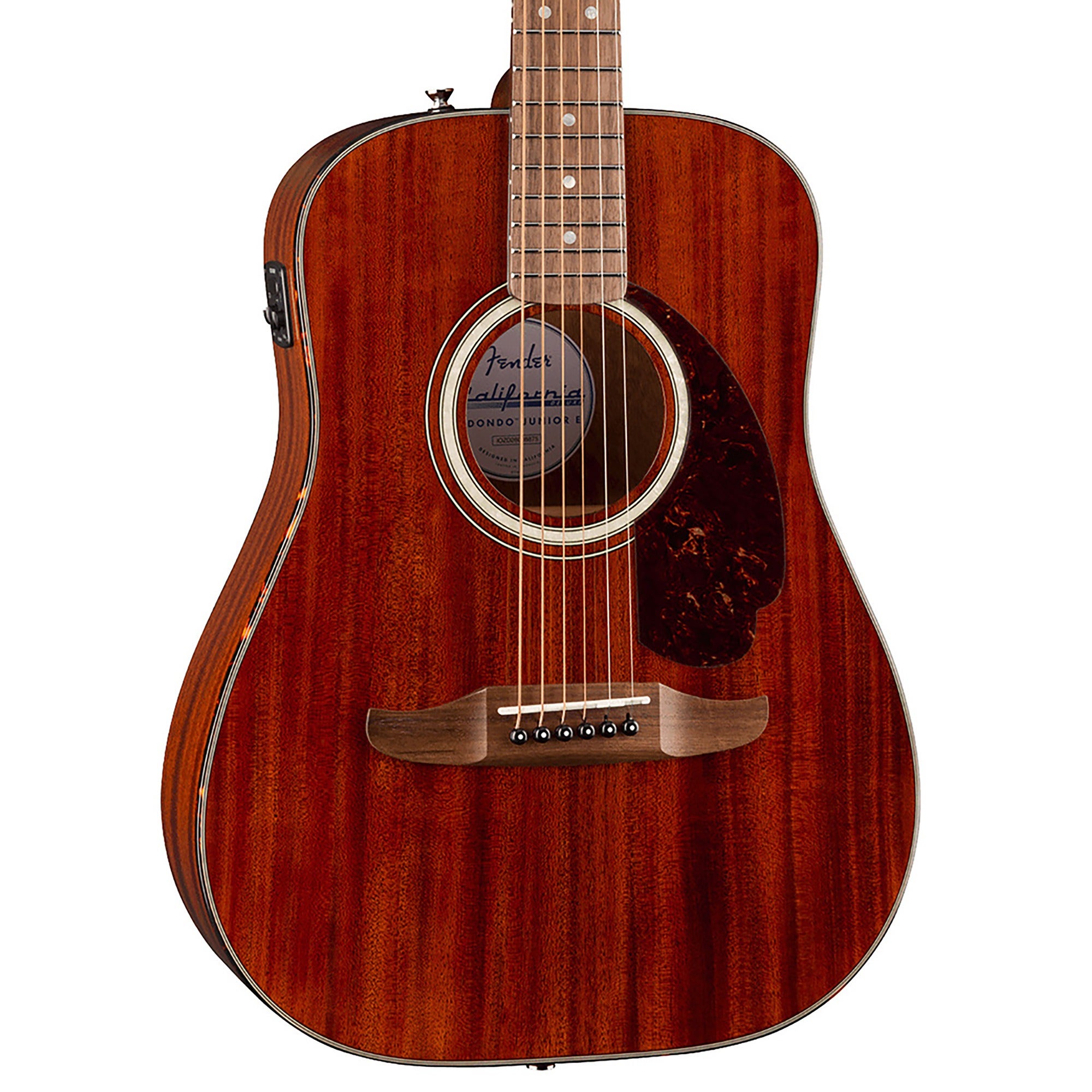 Fender California Deluxe Redondo Jr E Acoustic Electric Guitar Natural Mahogany