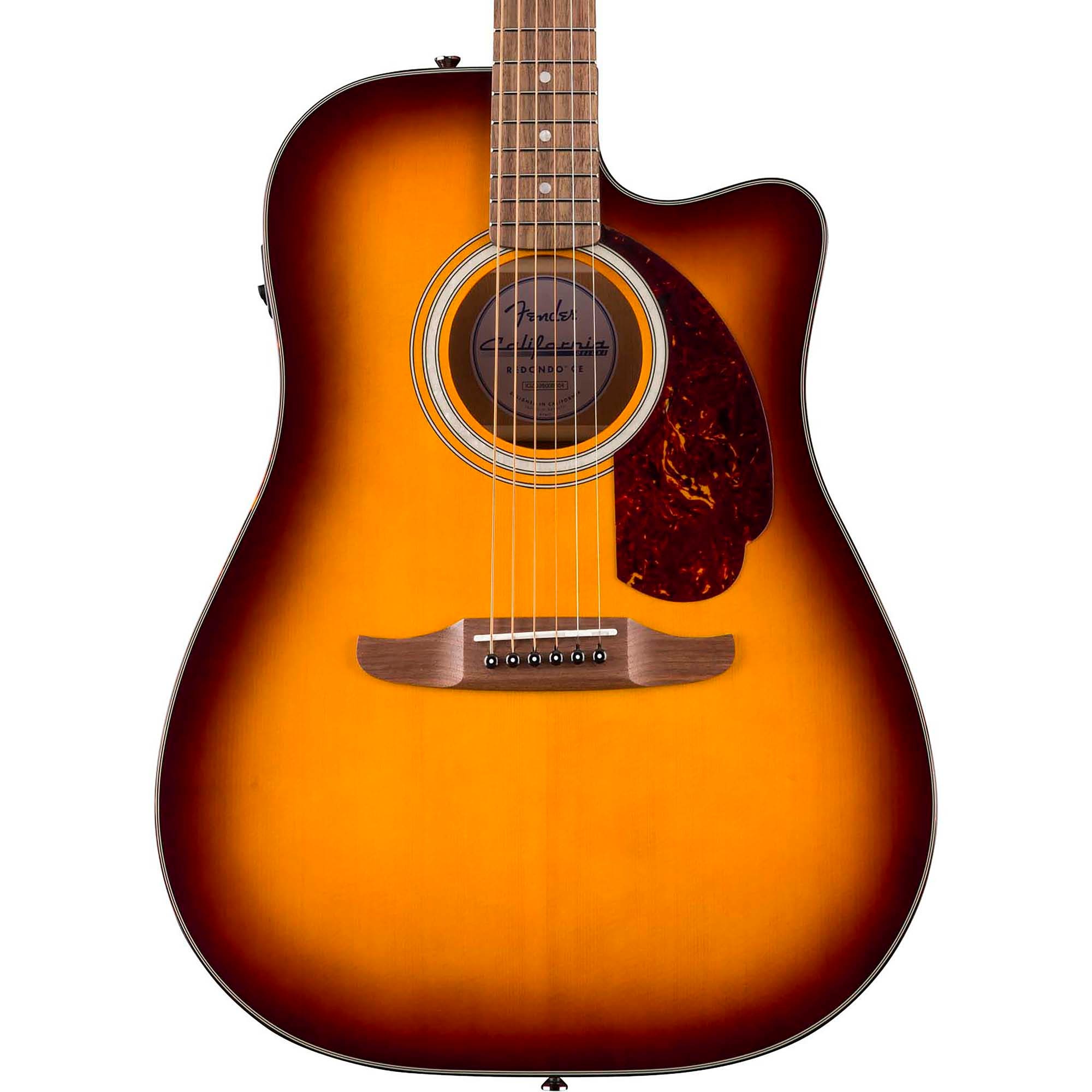 Fender California Deluxe Redondo CE Acoustic Electric Guitar Honey Sunburst