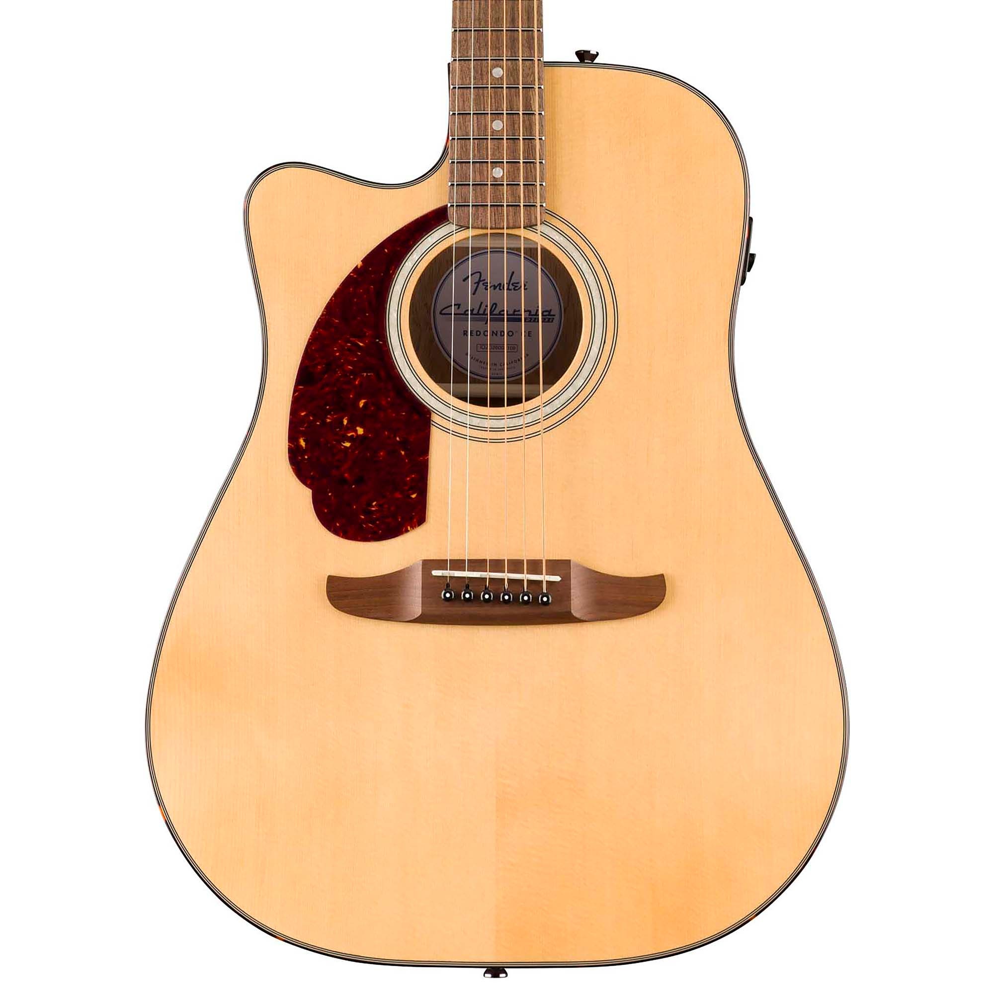 Fender California Deluxe Redondo CE Left-Handed Acoustic Electric Guitar Natural