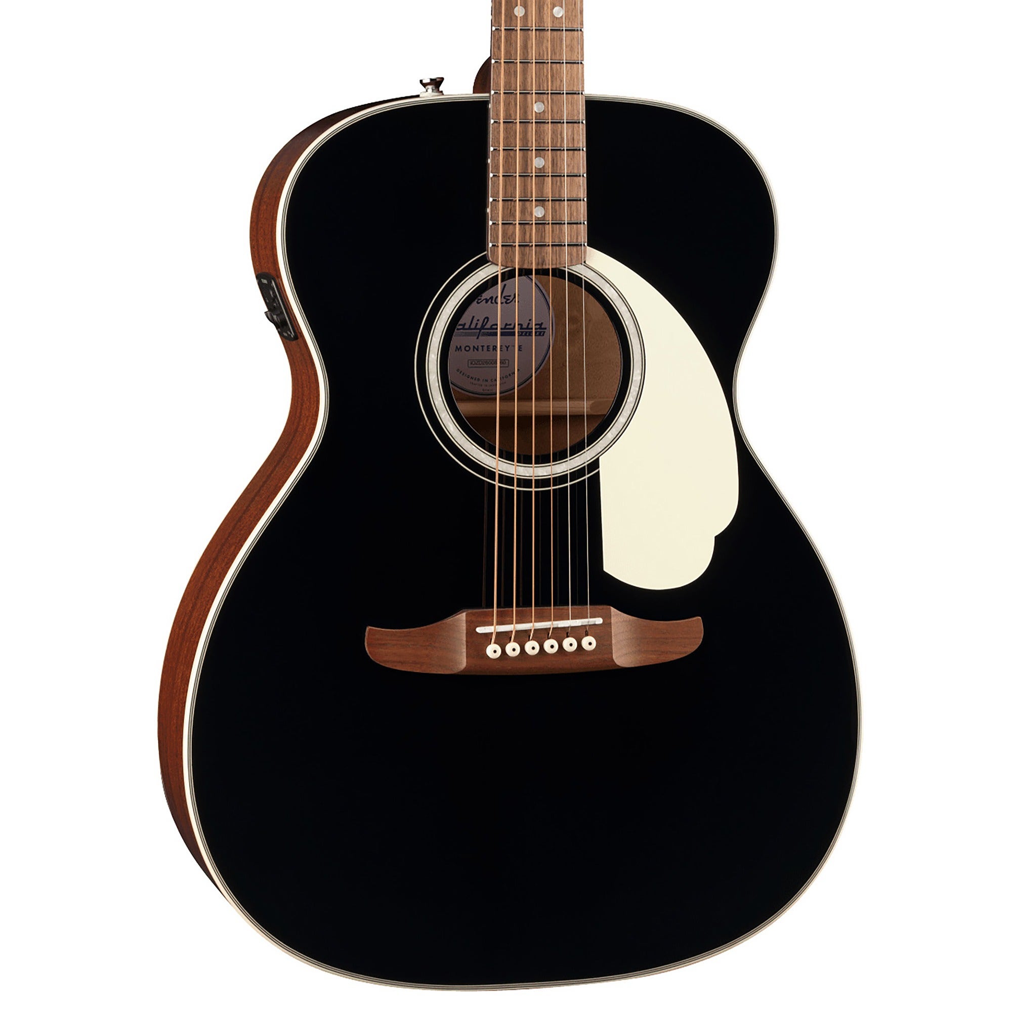 Fender California Deluxe Series Monterey E Acoustic Electric Guitar Black