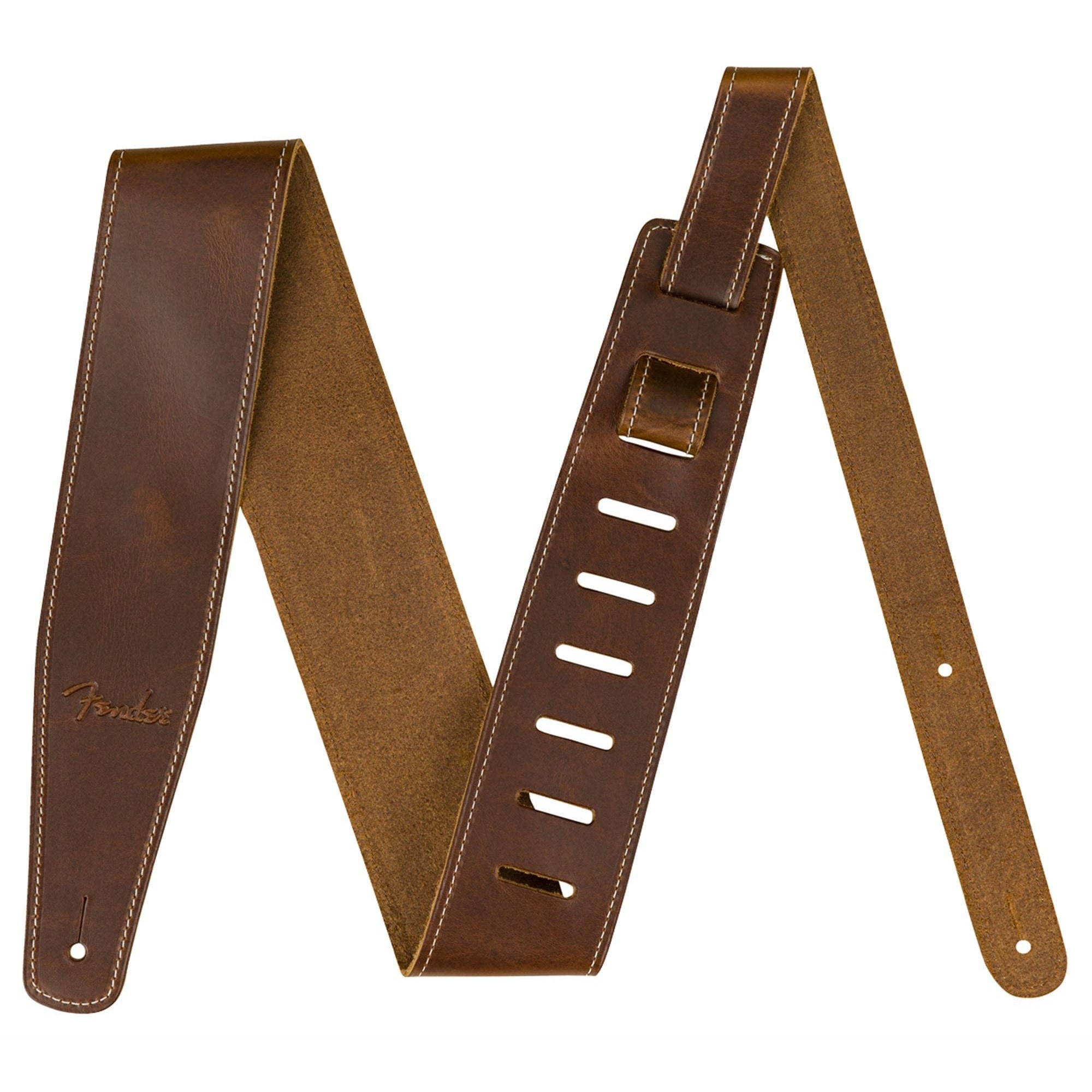 Fender Strap Broken-In Leather 2.5 inch Tan