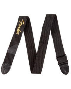Fender Logo Guitar Strap 2 inch Black Yellow Logo