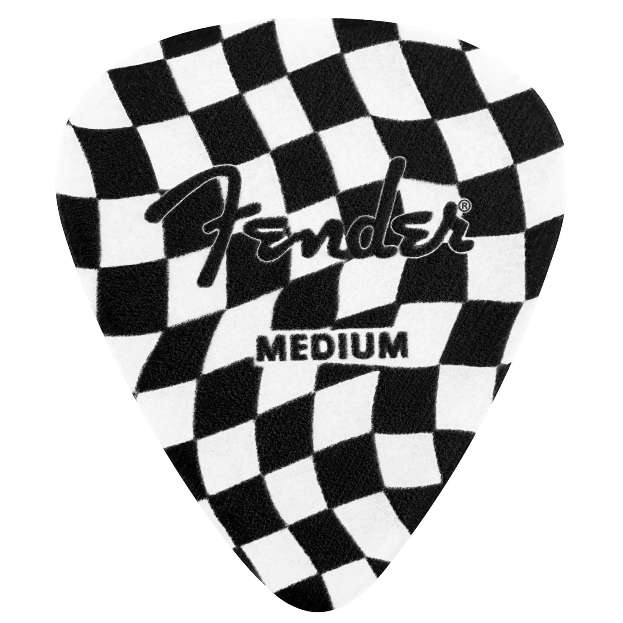 Fender 351 Cell Wavy Checkerboard Guitar Picks 8 Pak Medium