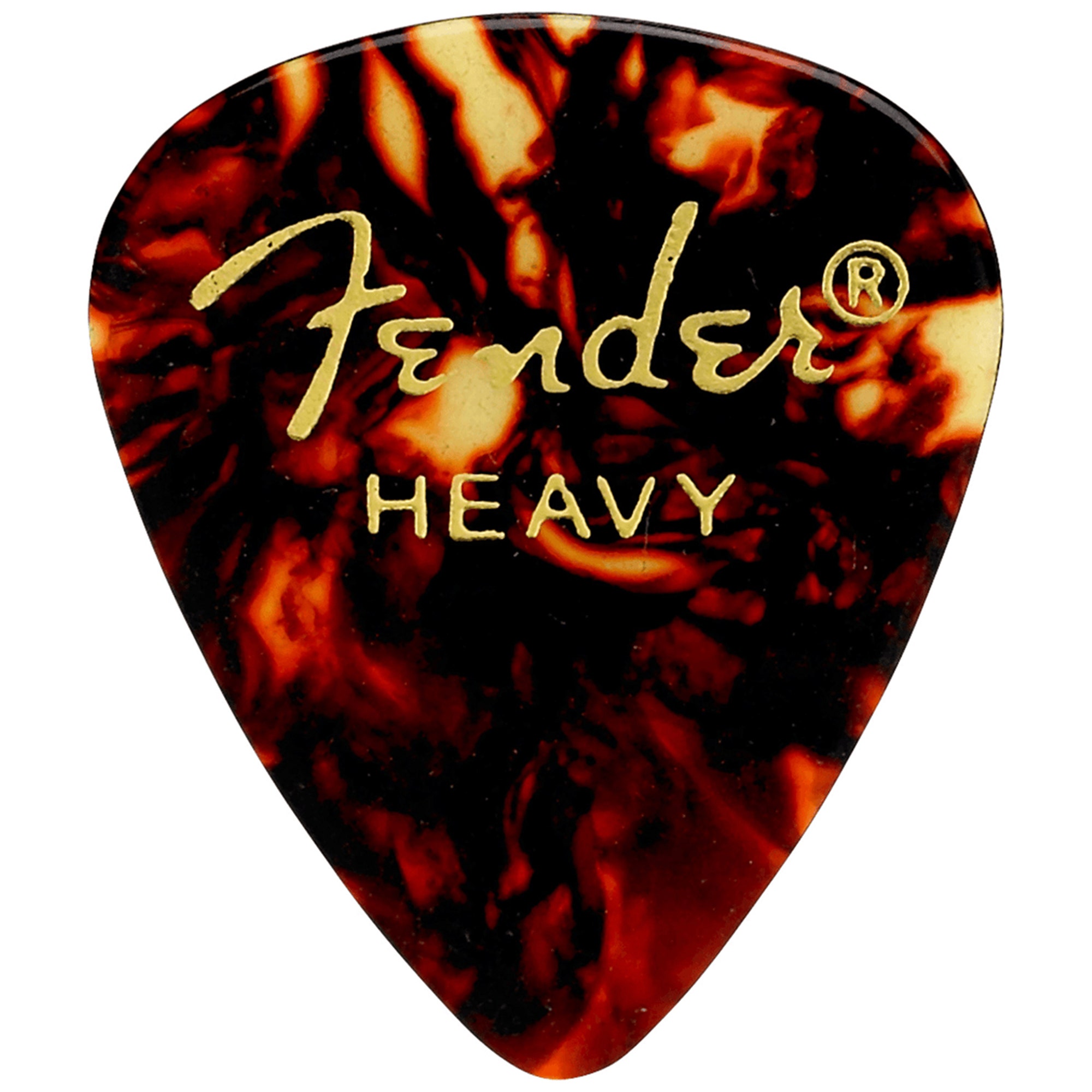 Fender 351 Shape Cell Picks 12 Pak Tortoise Heavy