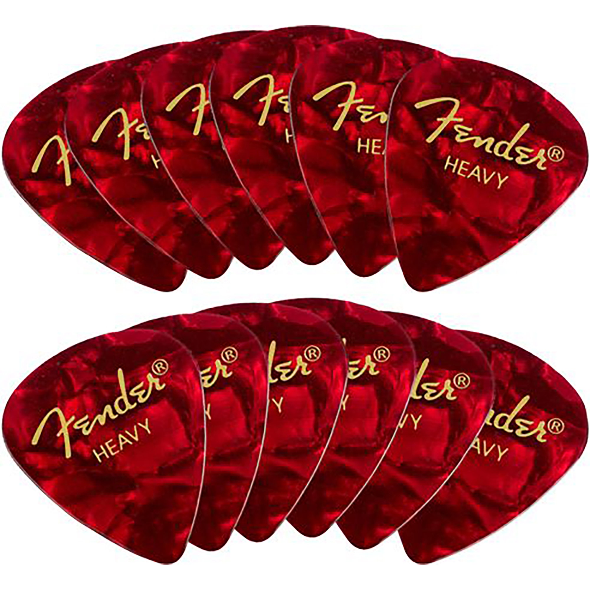 Fender 351 Premium Celluloid Guitar Picks 12 Pack Heavy