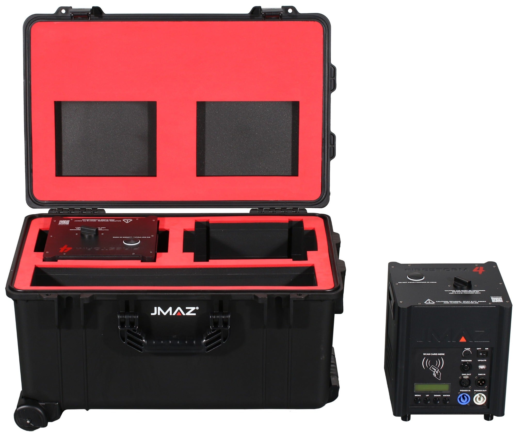 JMAZ Firestorm 4 Cold Spark Effect Machine 2 Unit Pack in Black