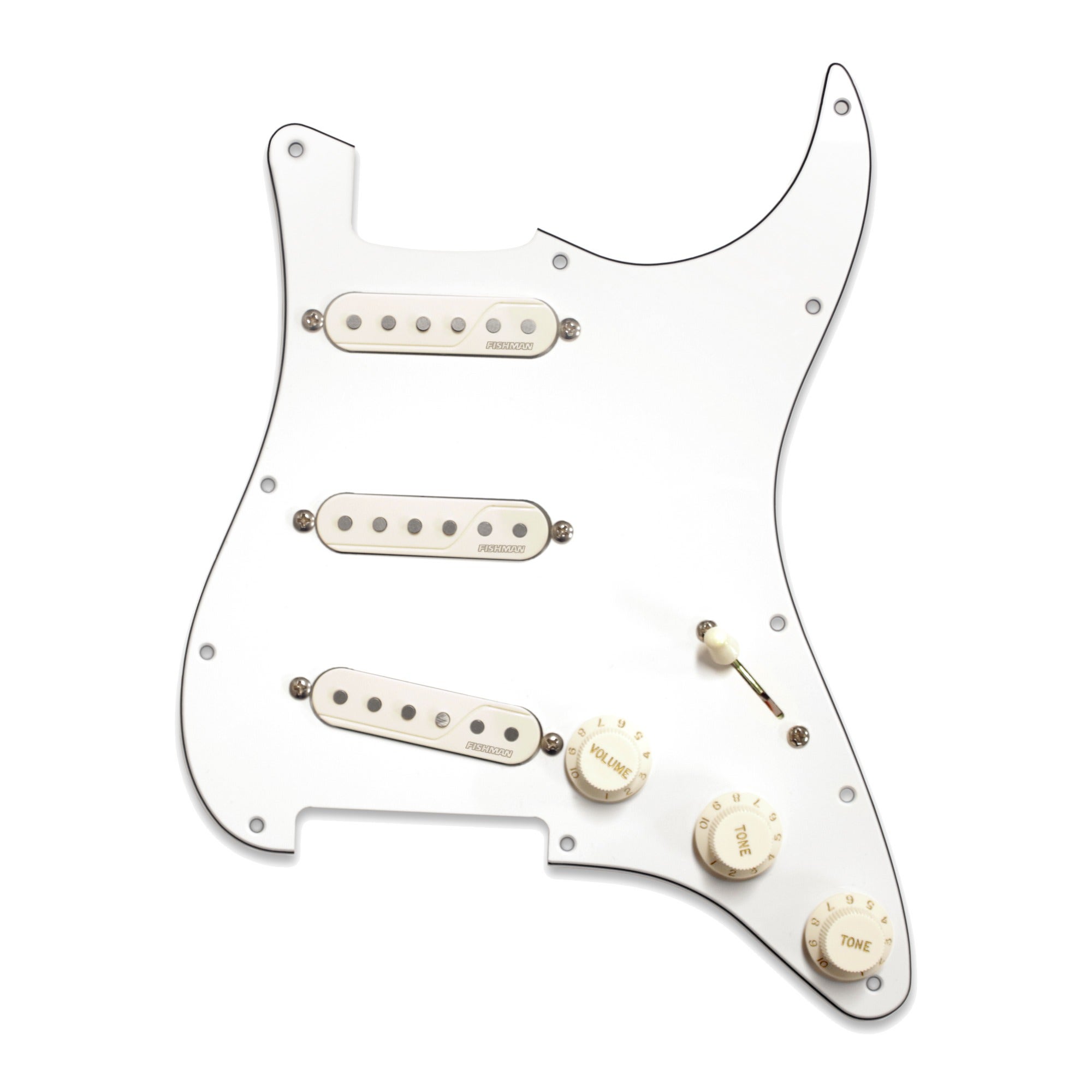 Fishman Fluence Greg Koch Loaded Strat Pickguard White
