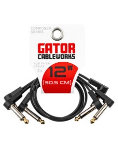 Gator GCWC-FPC12-3PK Flat Patch Cables 12 Inch 3 Pak