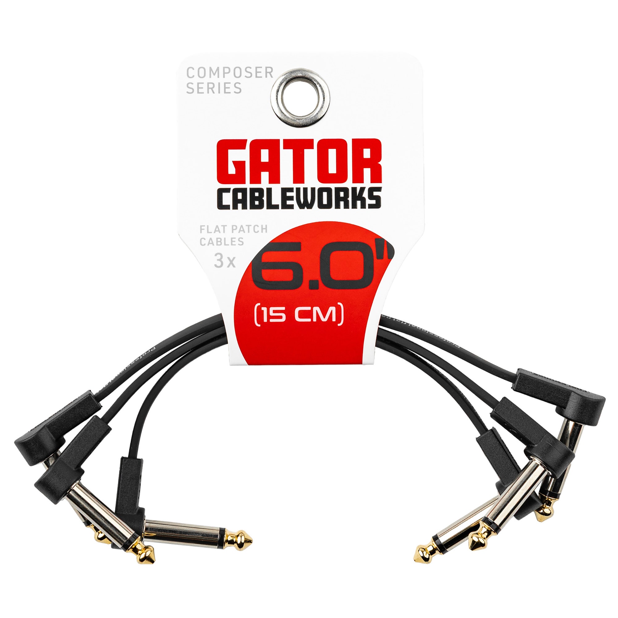 Gator GCWC-FPC6-3PK Flat Patch Cables 6 Inch 3 Pak