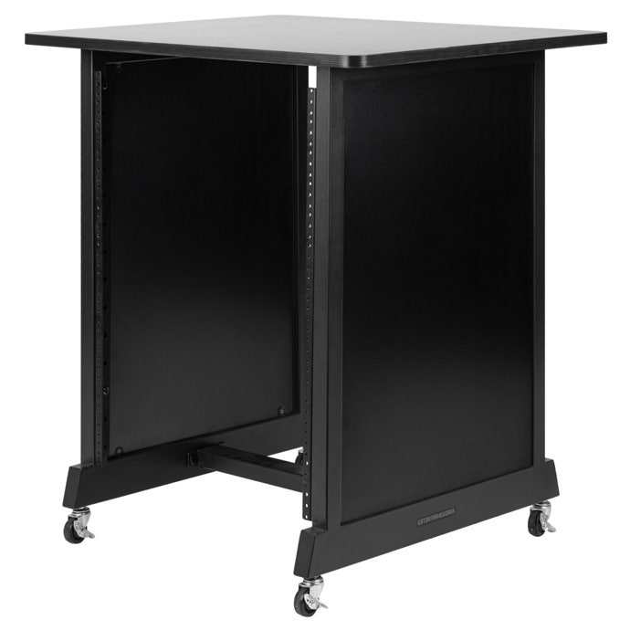 14u Rack Height Gator RI-STRK-14U-BLK 14U Wood Rack Cabinet Black