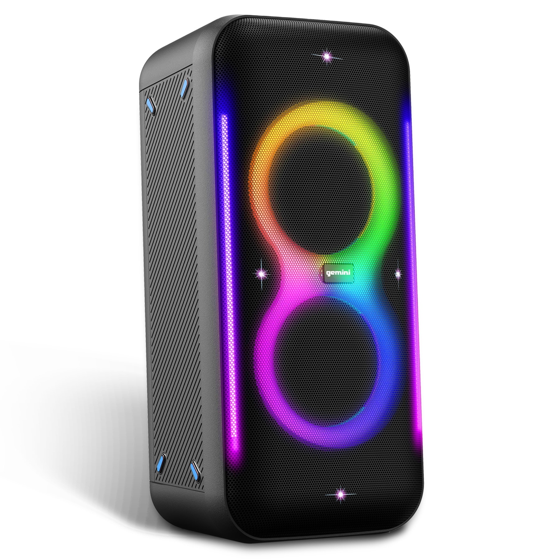 Gemini GRV2650L UltraRave Duo Dual Powered Speaker with Lights
