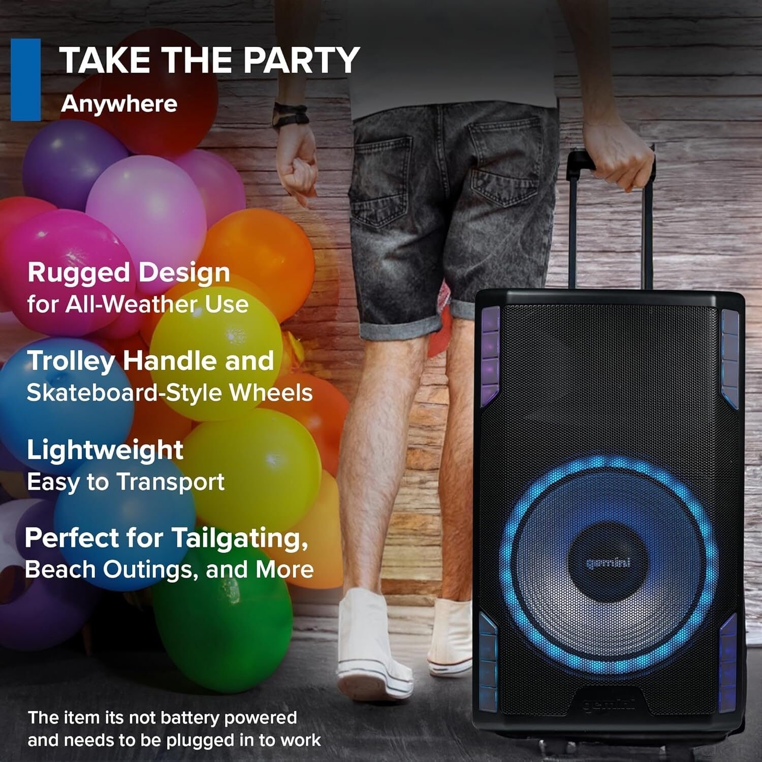 Gemini GSPL5500PK 15 Inch Active PA Speaker Bundle