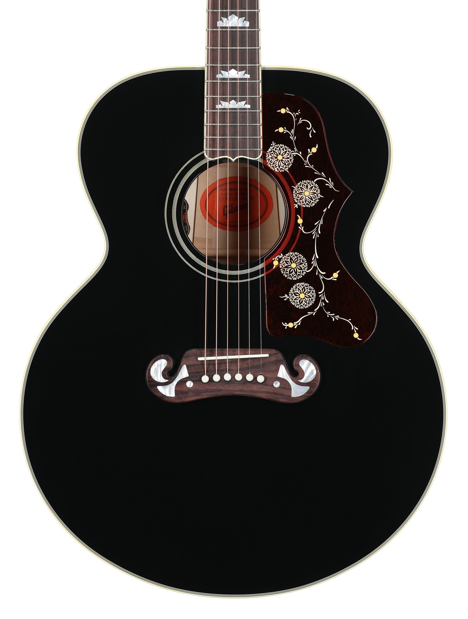 Gibson Elvis Presley SJ200 Jumbo Acoustic Electric Guitar, Ebony with Case