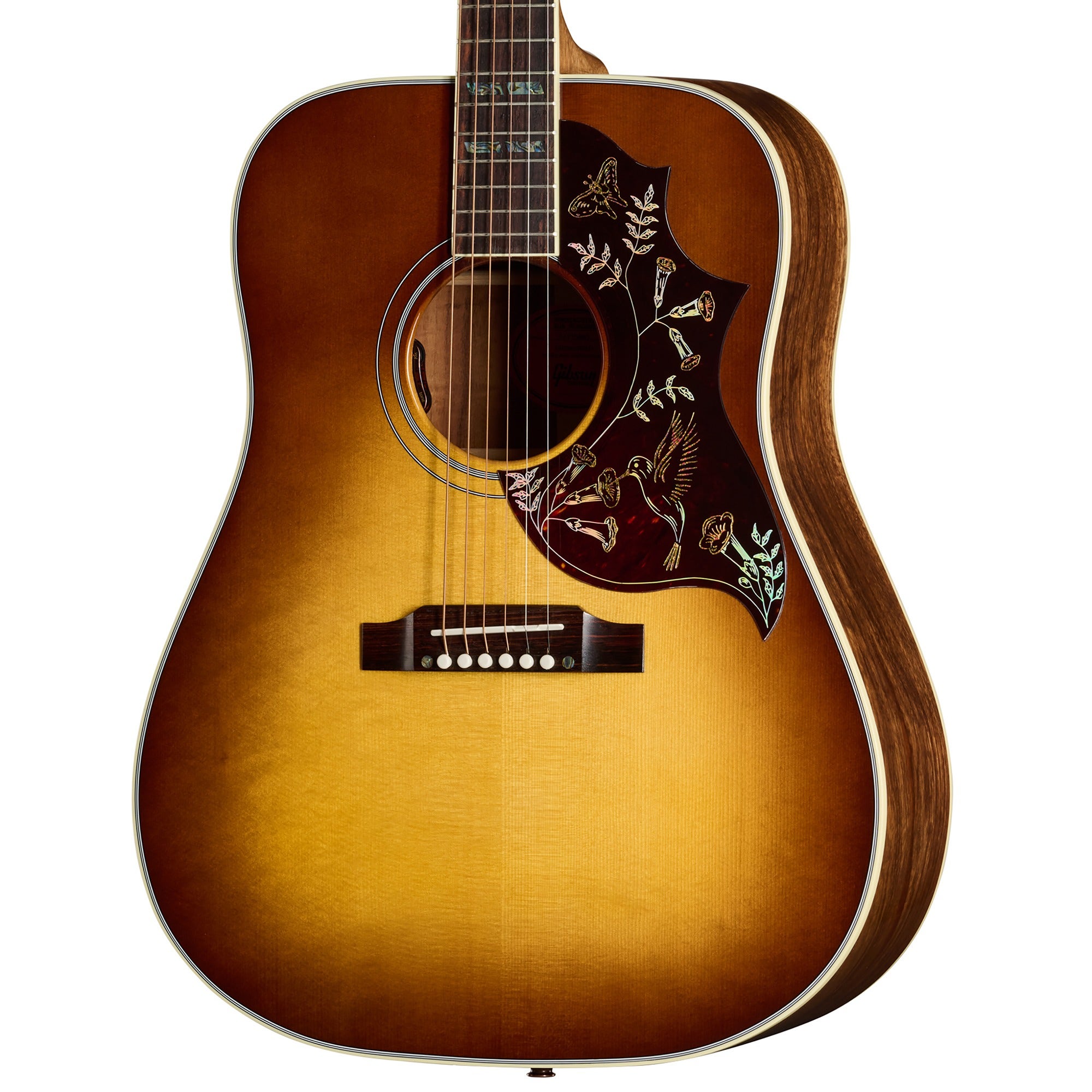 Gibson Custom Hummingbird Elegant Koa Acoustic Electric Guitar Honey Burst with Case